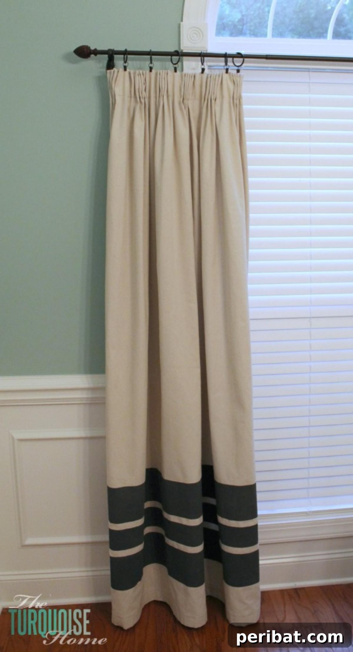 DIY Easy Pleated Curtains, showcasing a polished and refined window treatment.
