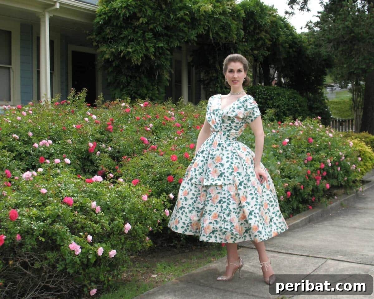 Discover 38 Free Vintage Sewing Patterns 3 "Rose de France" Dior Inspired Dress - a beautiful custom-designed vintage dress