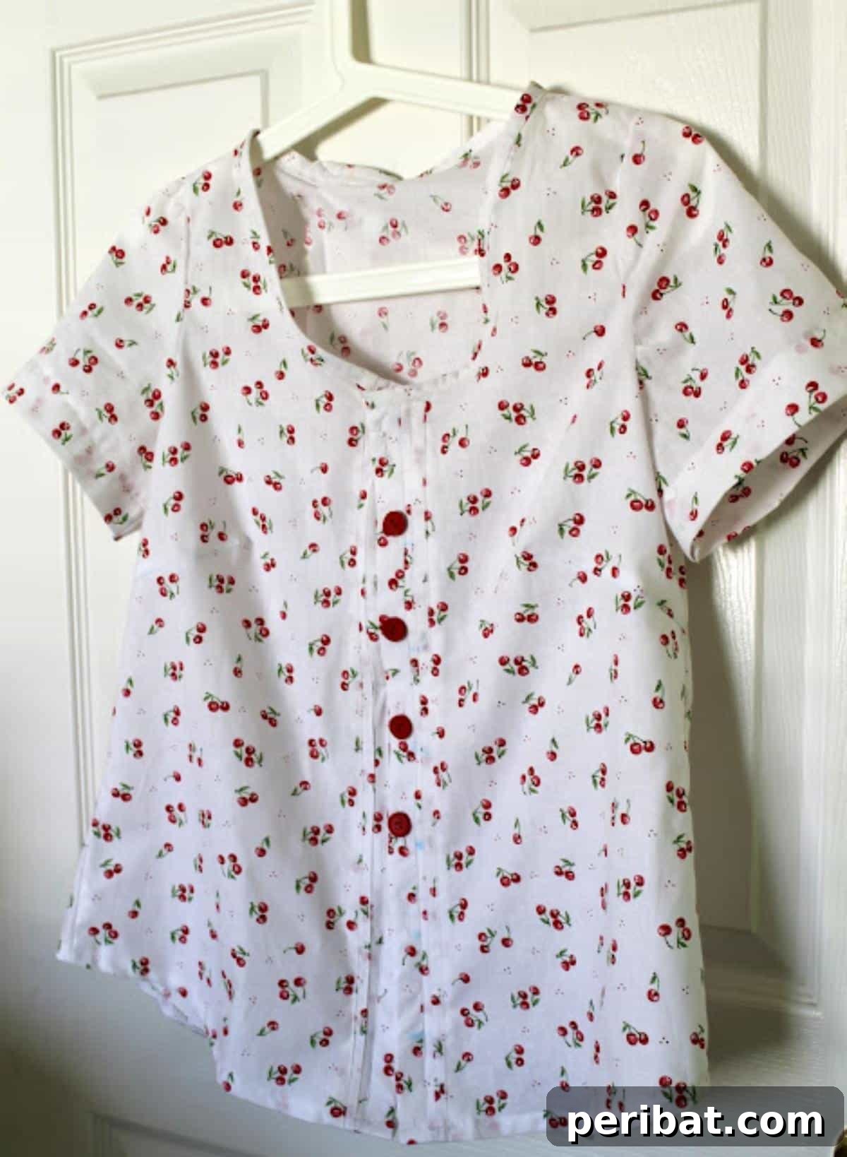 Discover 38 Free Vintage Sewing Patterns 25 Vintage Shirt Pattern - a cherry print short-sleeved shirt