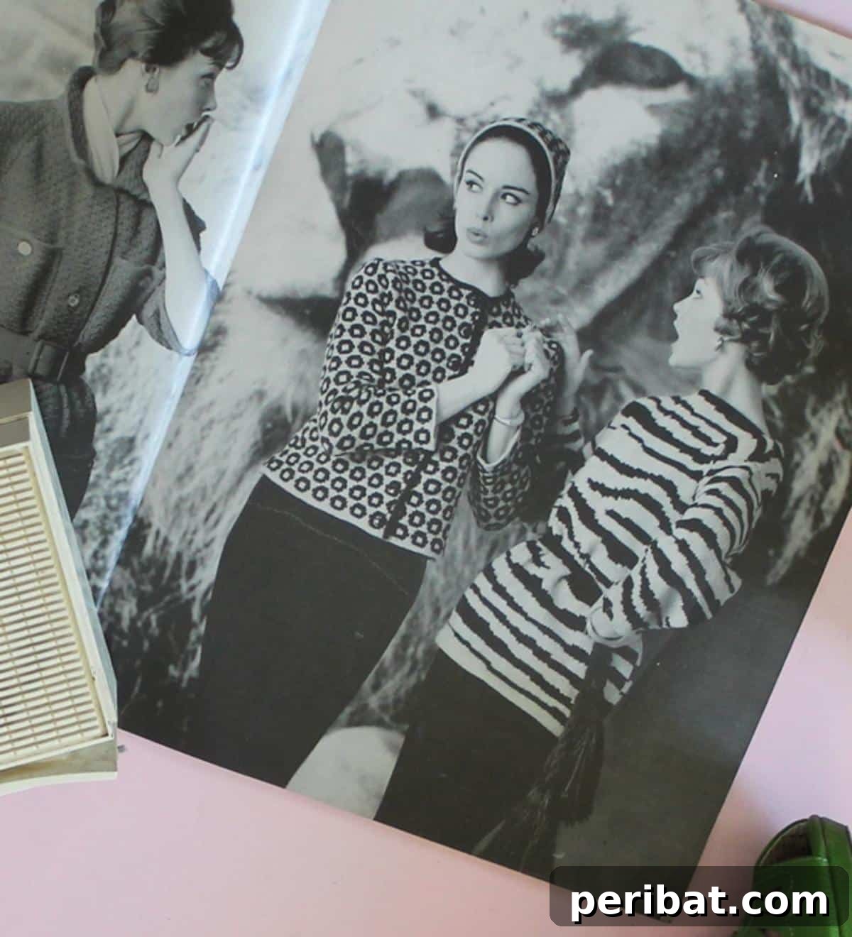 Discover 38 Free Vintage Sewing Patterns 28 Leopard Cardigan and Matching Hat - a knitted leopard print set