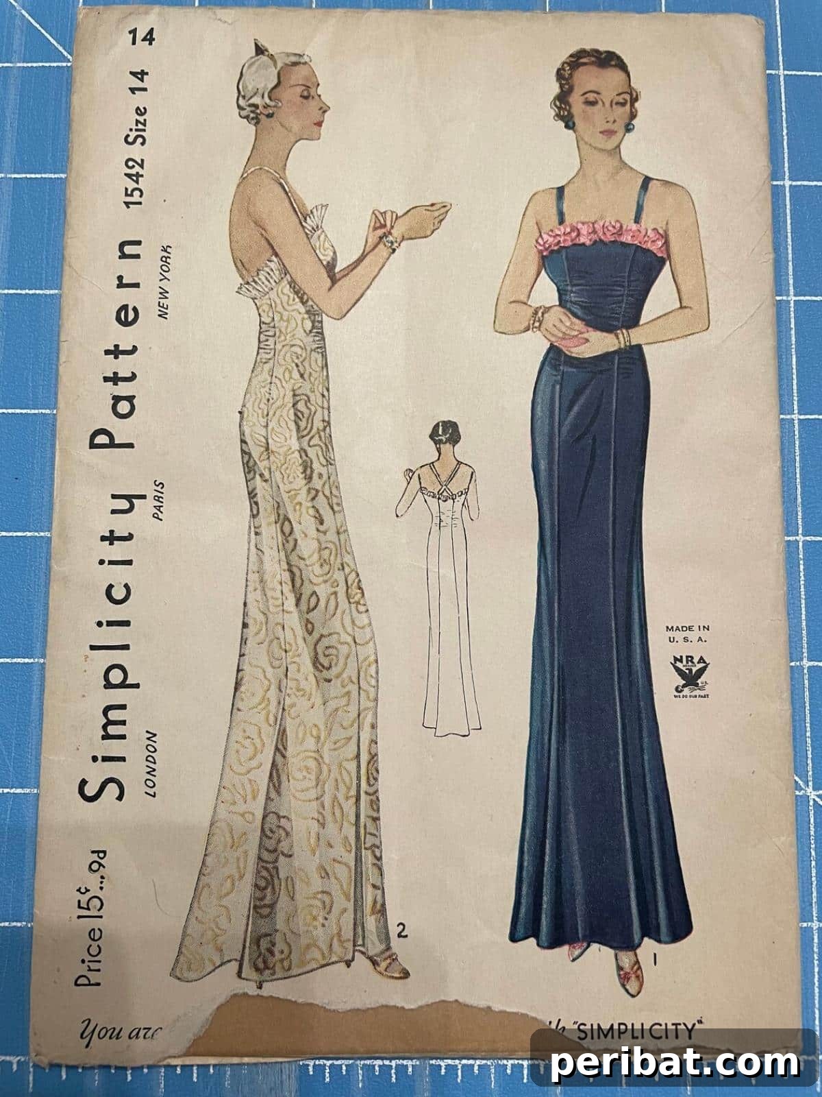 Discover 38 Free Vintage Sewing Patterns 38 1930’s Misses Evening Dress Sewing Pattern - an elegant long gown with a flowing silhouette