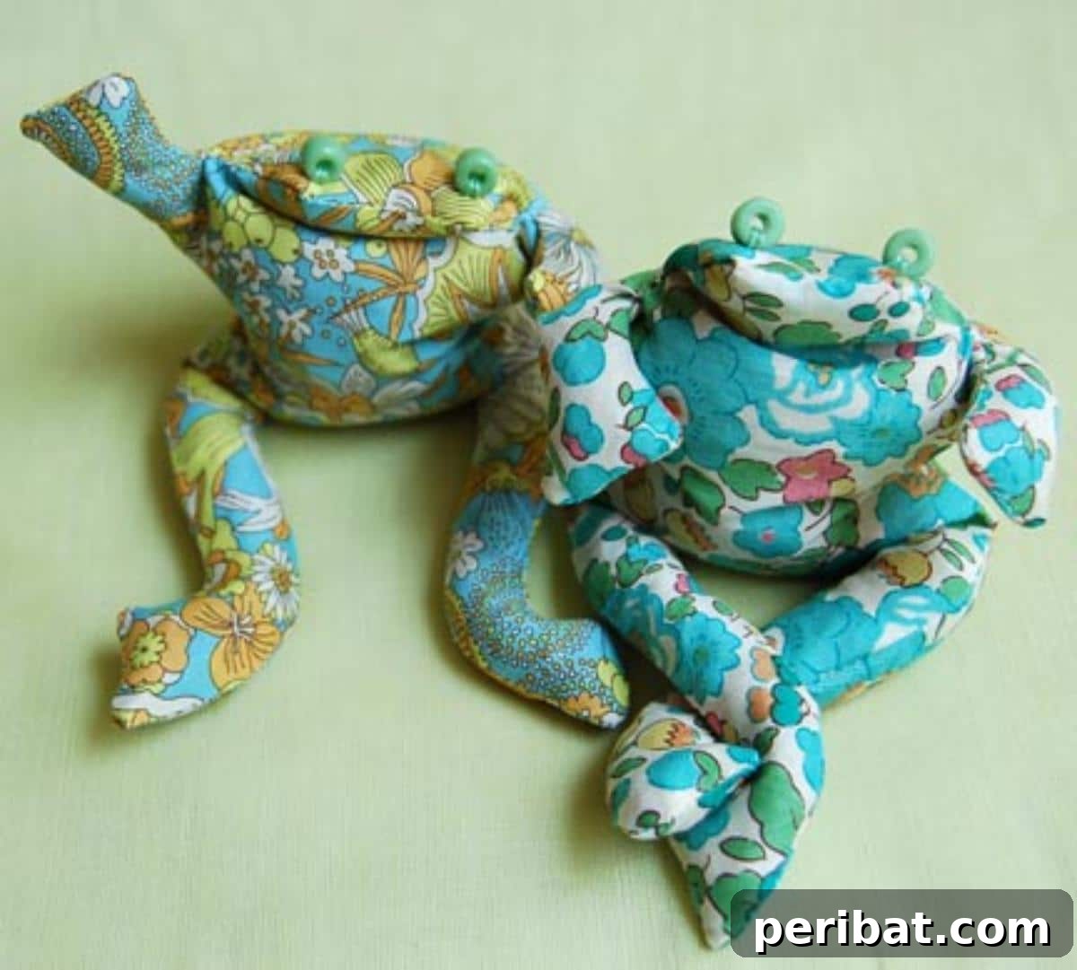 Swampy Summer With Purl Frogs, made from Liberty of London fabric.