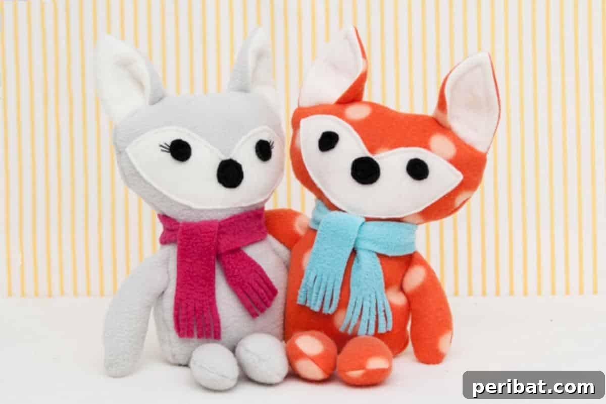 DIY Stuffed Foxes, cunning and cuddly woodland creatures.