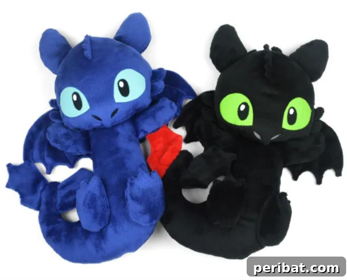 DIY Night Fury Plushes, a cute, baby-like dragon.