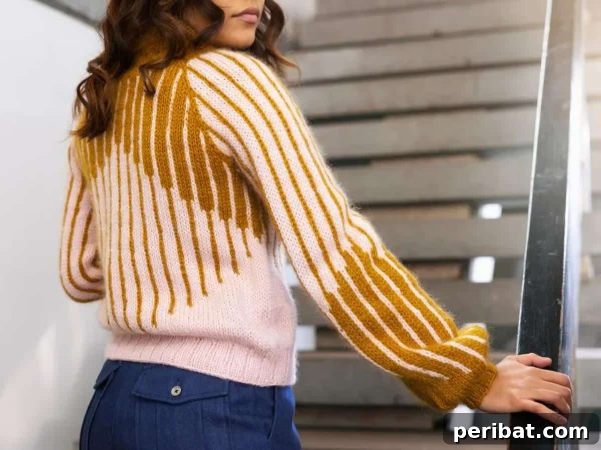 Neptune Colorwork Sweater with a complex ocean-themed pattern