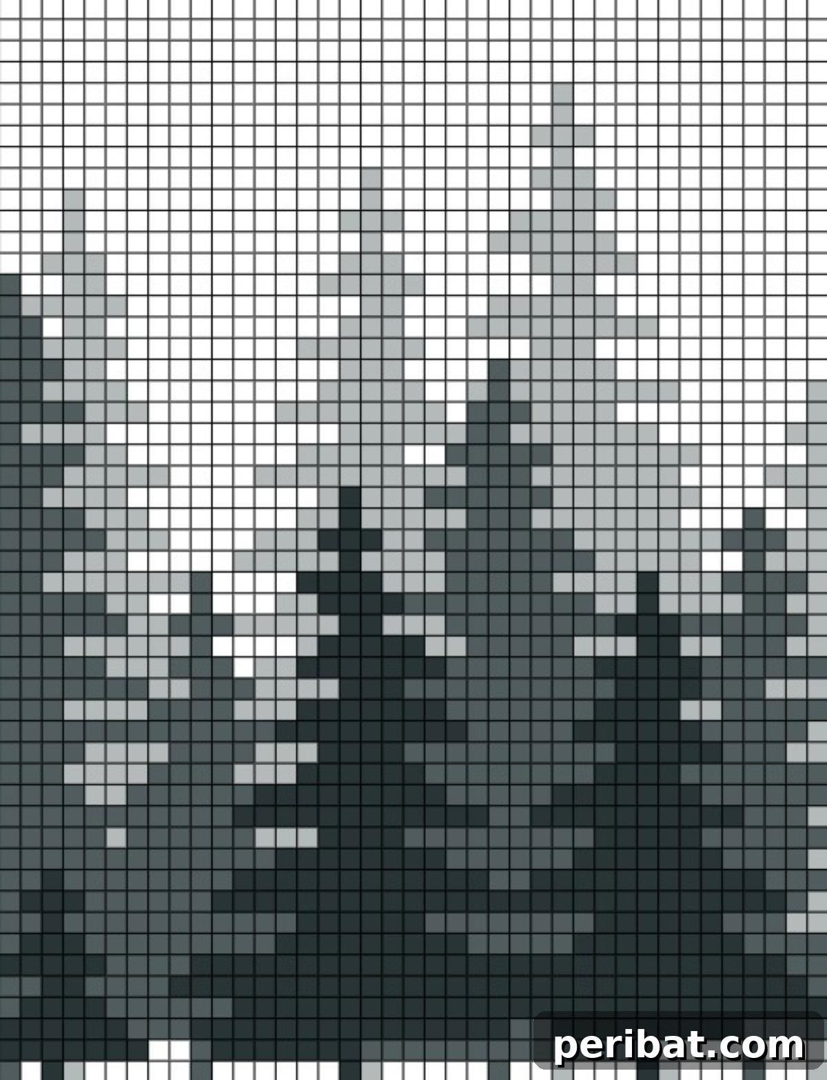 Customizable Forest Pattern showing a row of stylized trees
