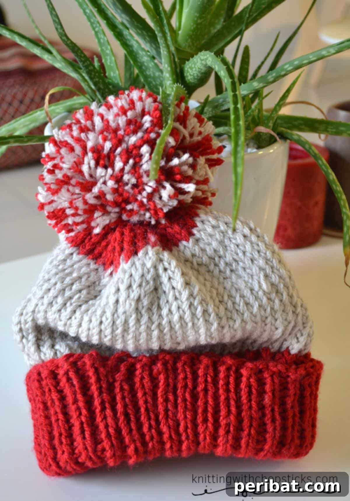 29 Inspiring Circular Knitting Designs 17 A stylish One Evening Beanie, knitted in a soft, light-colored yarn, emphasizing its quick crafting time and suitability as a last-minute gift or enjoyable one-night project.