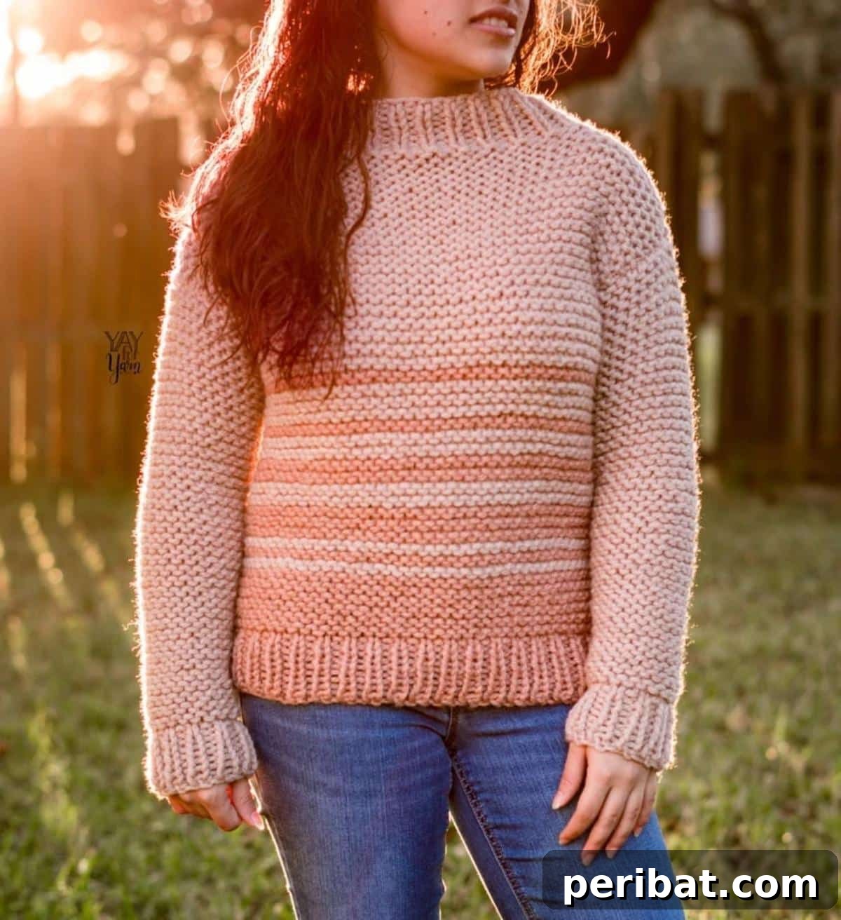 Dip Dye Sweater, a stunning ombre knit with a unique two-color effect.