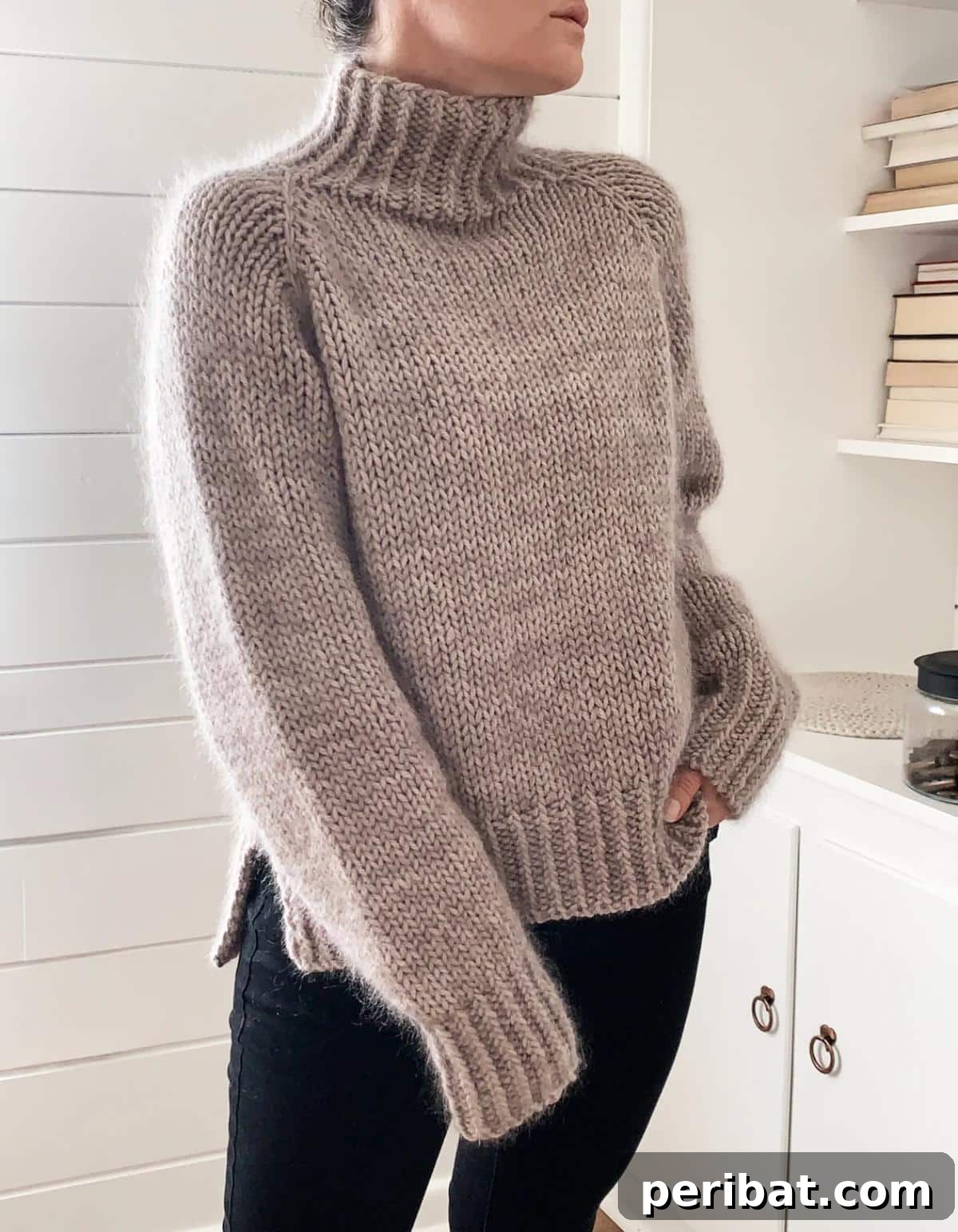 Top-down Sweater Pullover, a light and luxurious beginner-friendly knit.