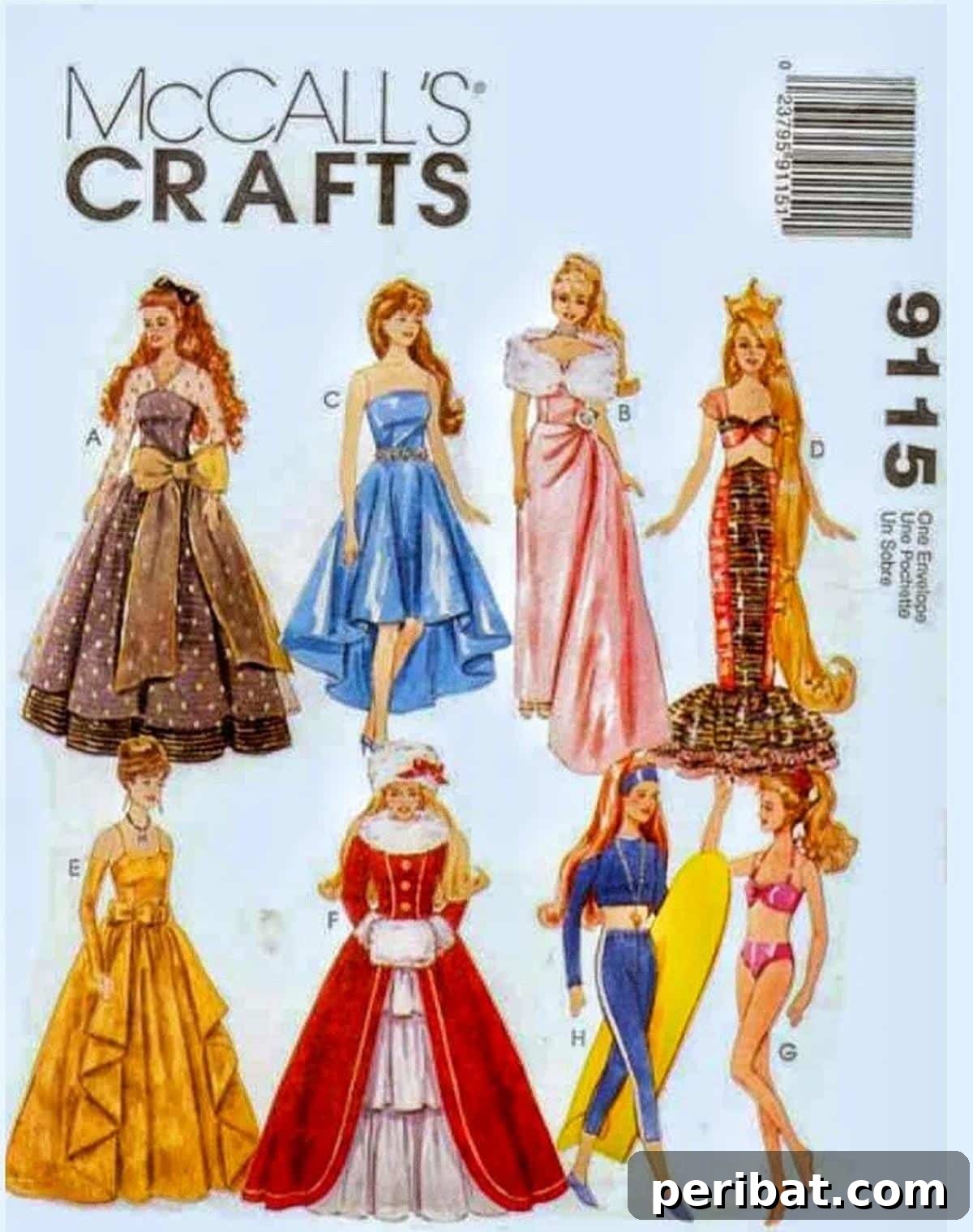 19 Barbie Doll Wardrobe Patterns 19 Pattern for Fashion Dolls Size 11 ½ Inches