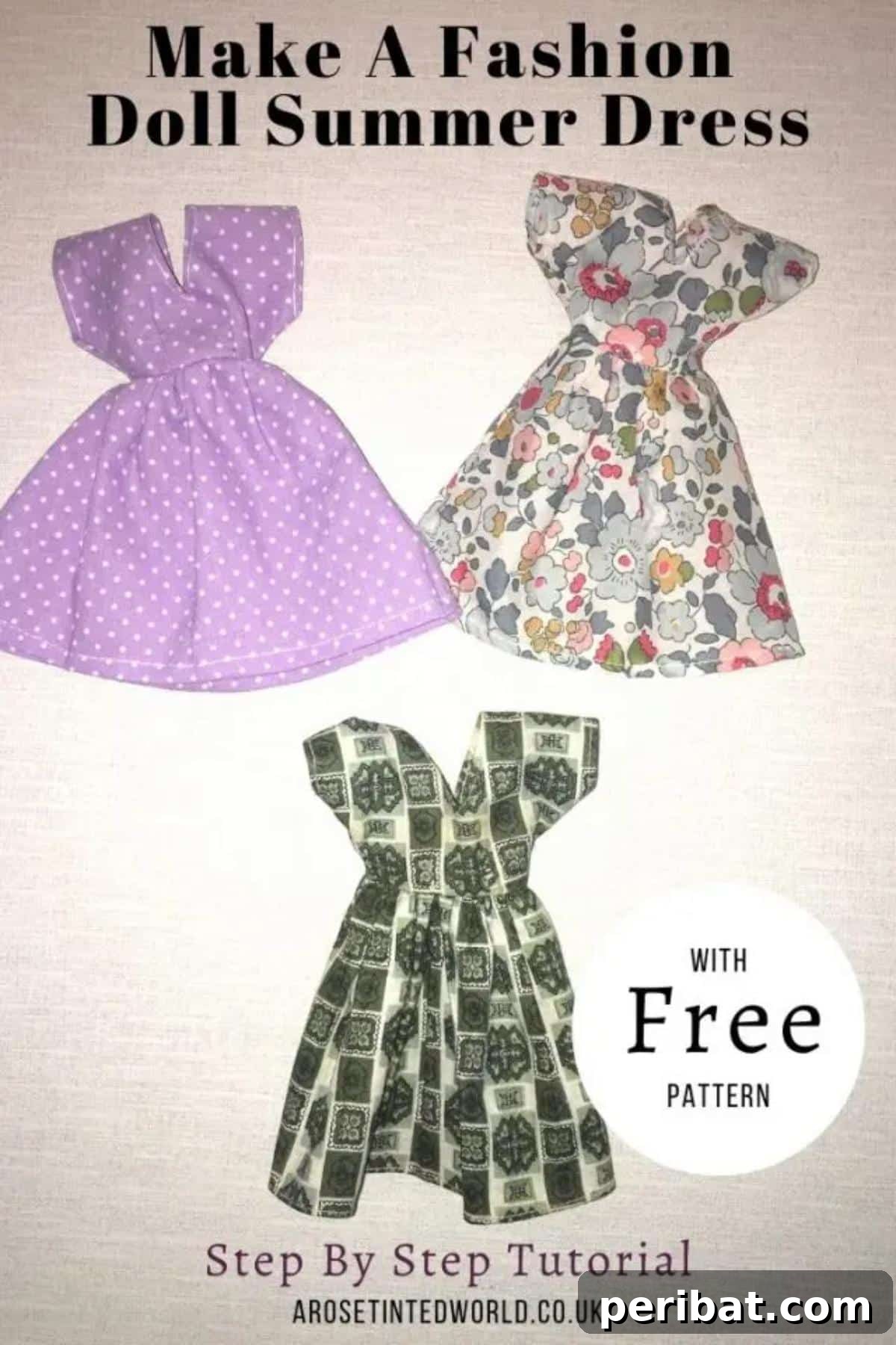 19 Barbie Doll Wardrobe Patterns 4 Doll Summer Dresses