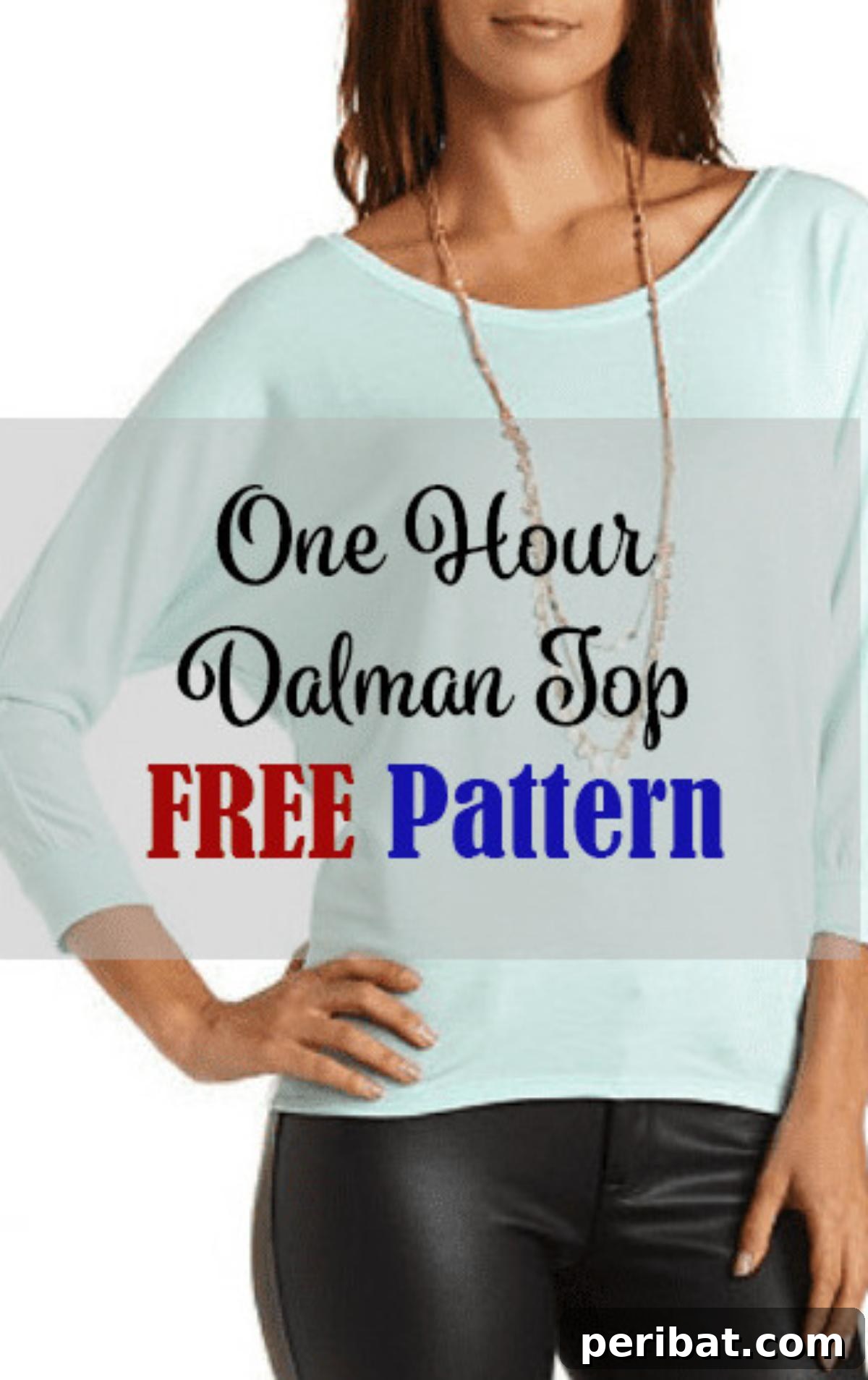 38 Creative T-Shirt Sewing Projects 34 A vibrant one-hour top pattern made from knit fabric, showcasing a quick and stylish sewing project for busy crafters.