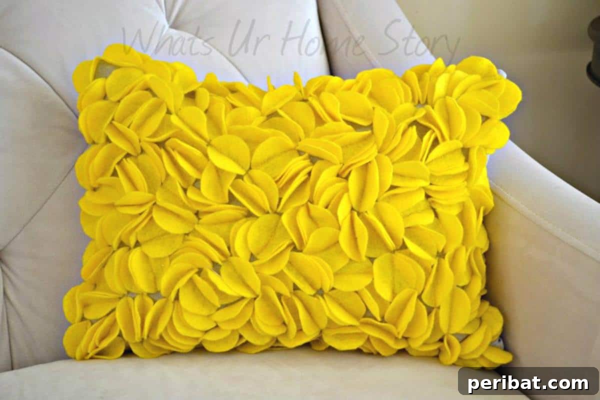 Stitch Your Way to Coziness: 38 Pillow Pattern Ideas 18 Felt Circle Pillow