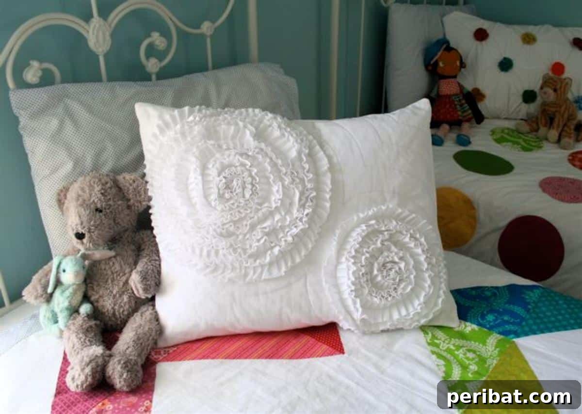Stitch Your Way to Coziness: 38 Pillow Pattern Ideas 19 West Elm Inspired Ruffle Pillow
