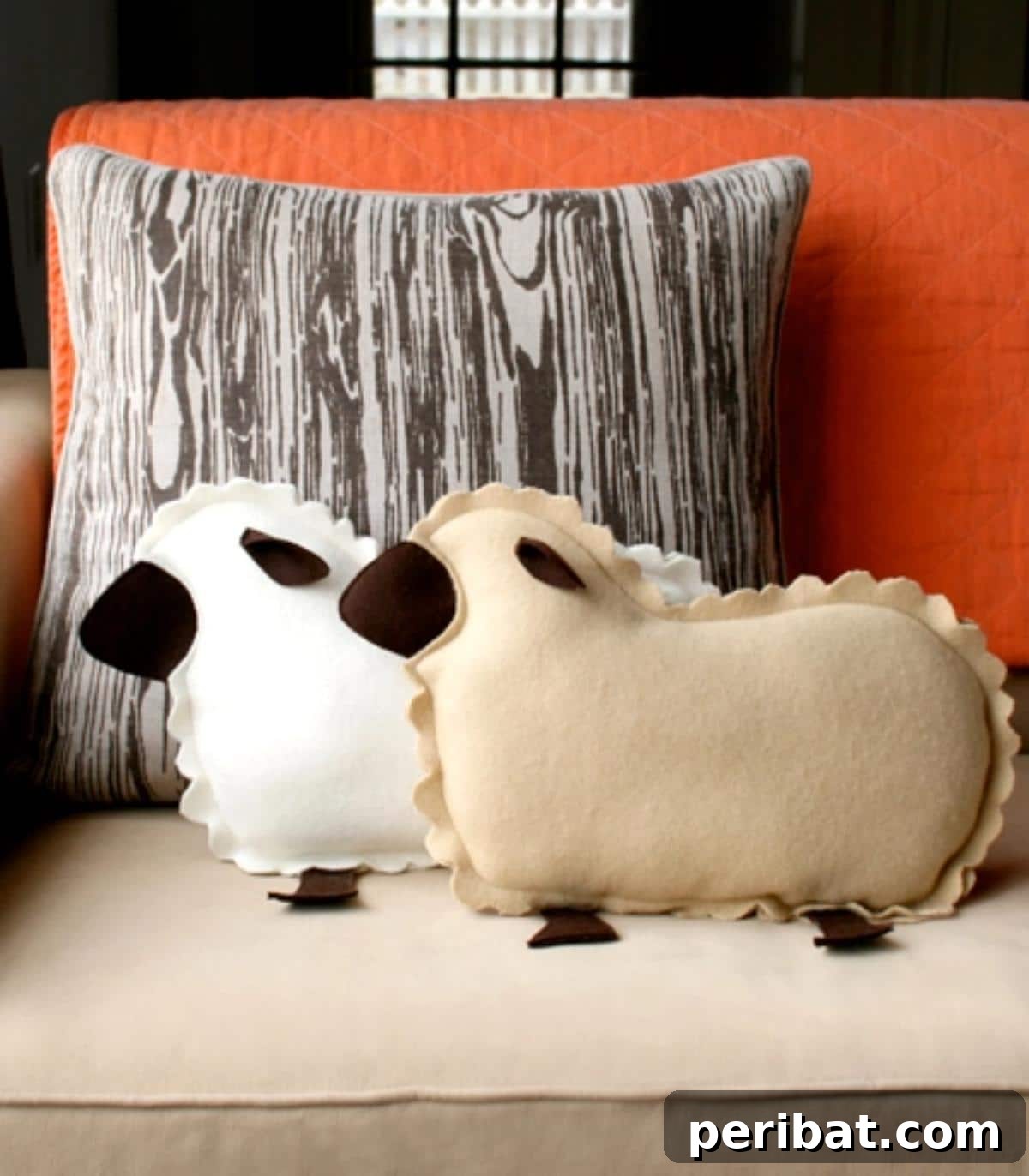Stitch Your Way to Coziness: 38 Pillow Pattern Ideas 33 Little Lamb Pillows