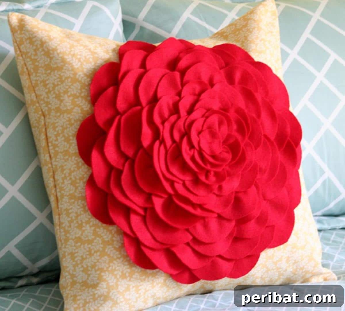 Stitch Your Way to Coziness: 38 Pillow Pattern Ideas 34 Petal Pillow