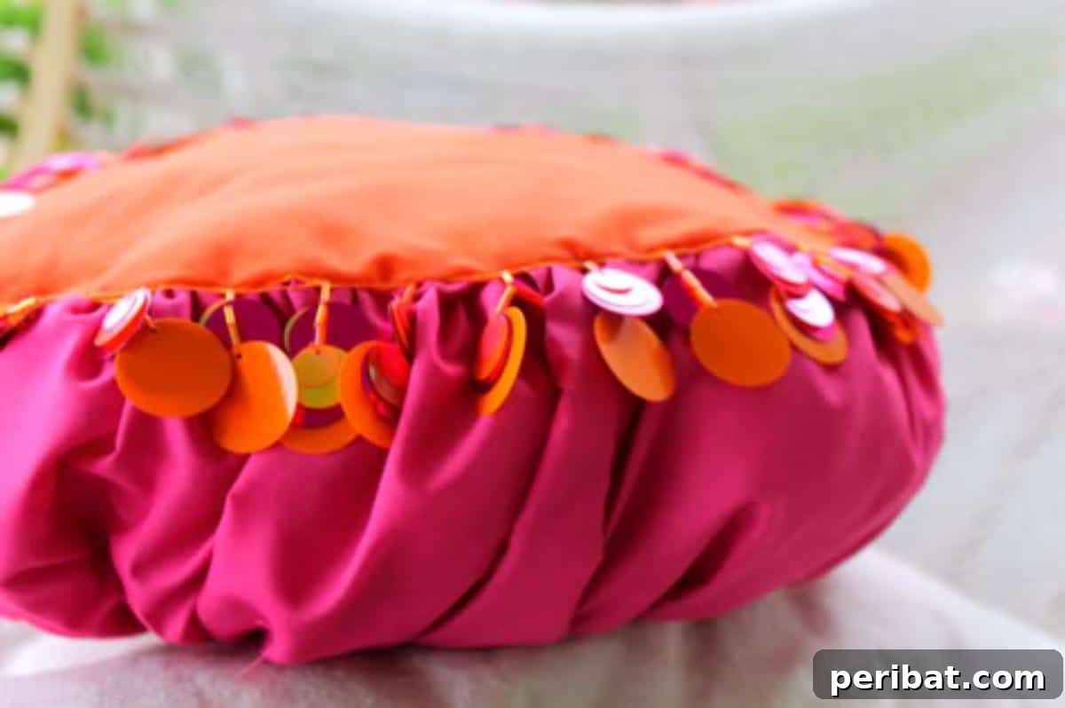Stitch Your Way to Coziness: 38 Pillow Pattern Ideas 35 Pouf Pillow