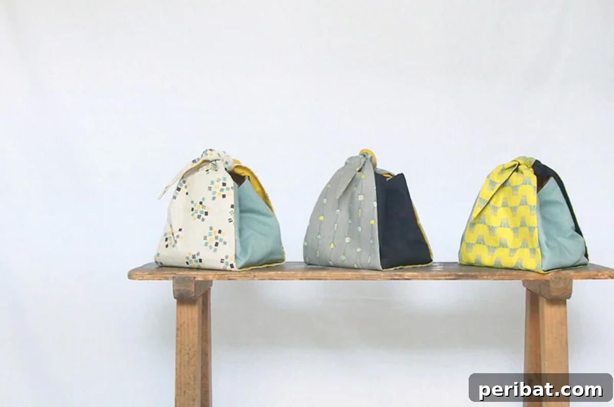Stylish Furoshiki Tote Bags, inspired by traditional Japanese wrapping cloth.
