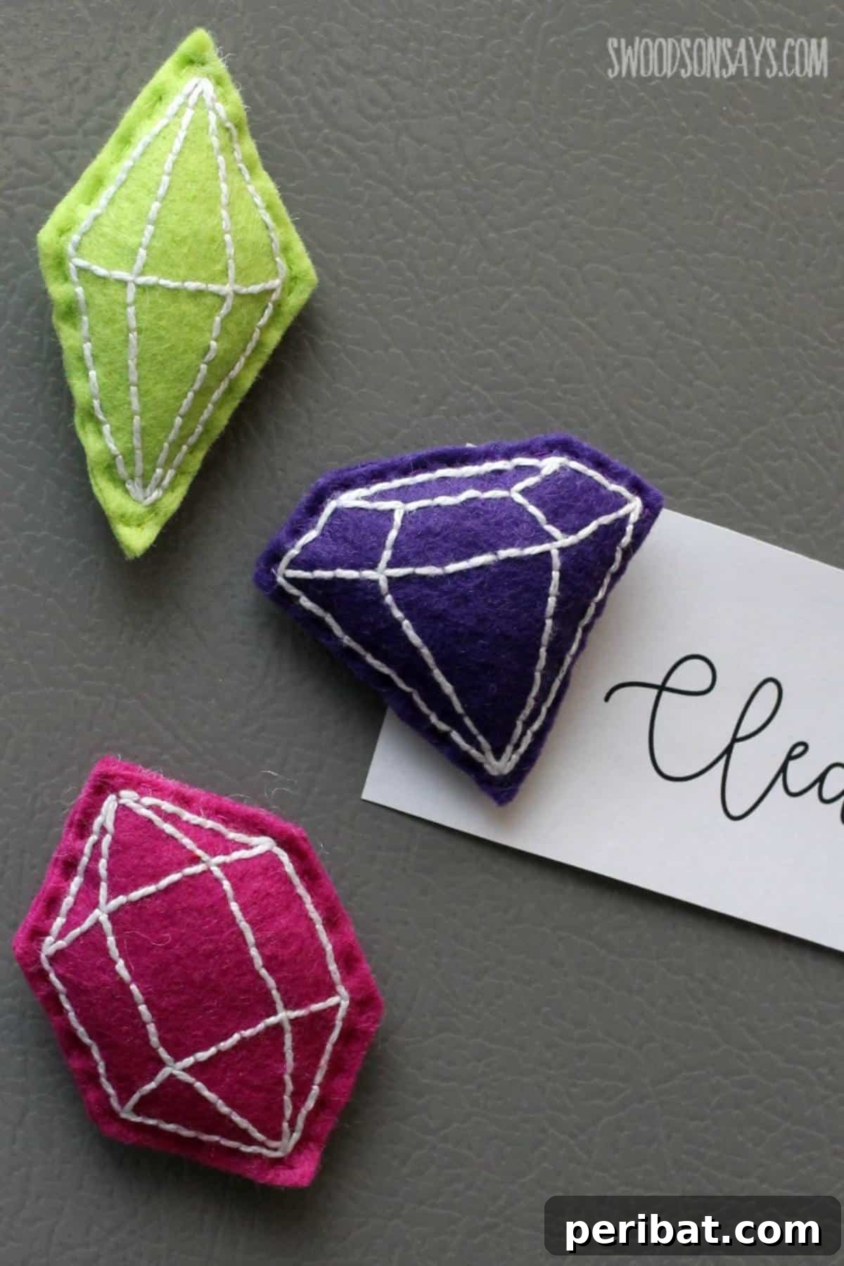 Felt Faux Gemstone Magnets