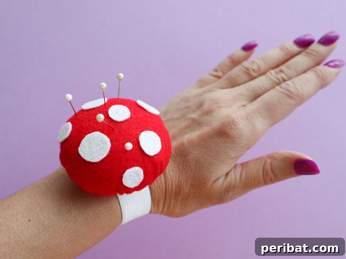 Toadstool Wrist Pincushion