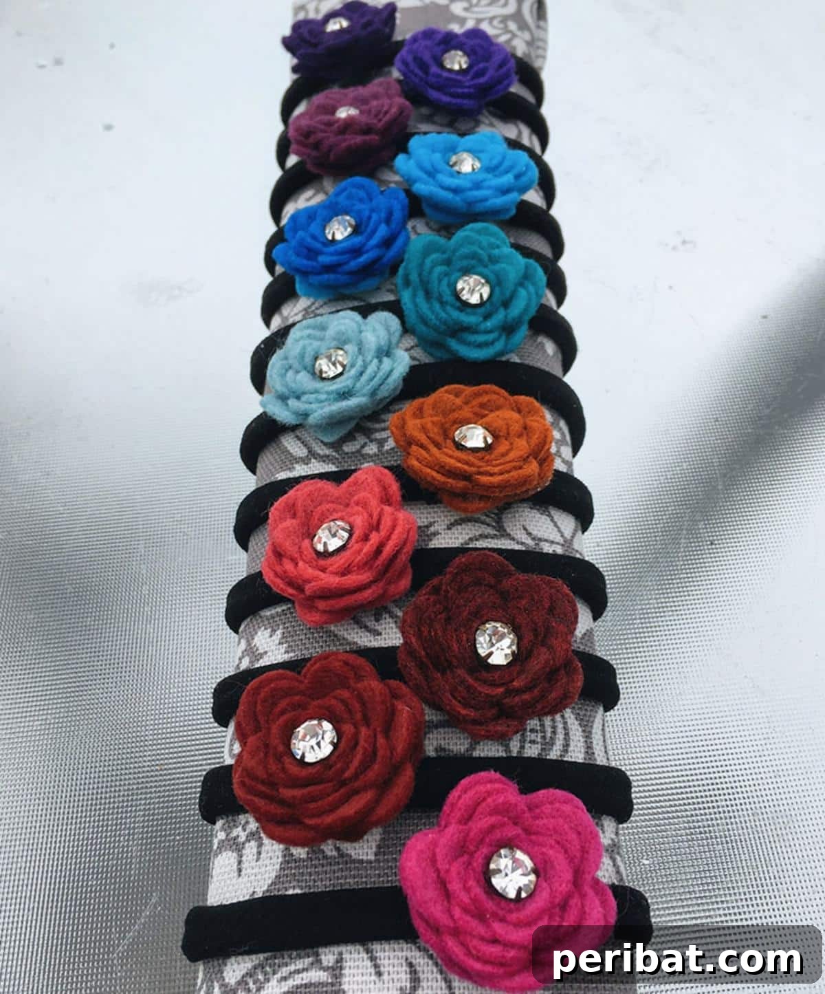 DIY Felt Flower Hair Ties