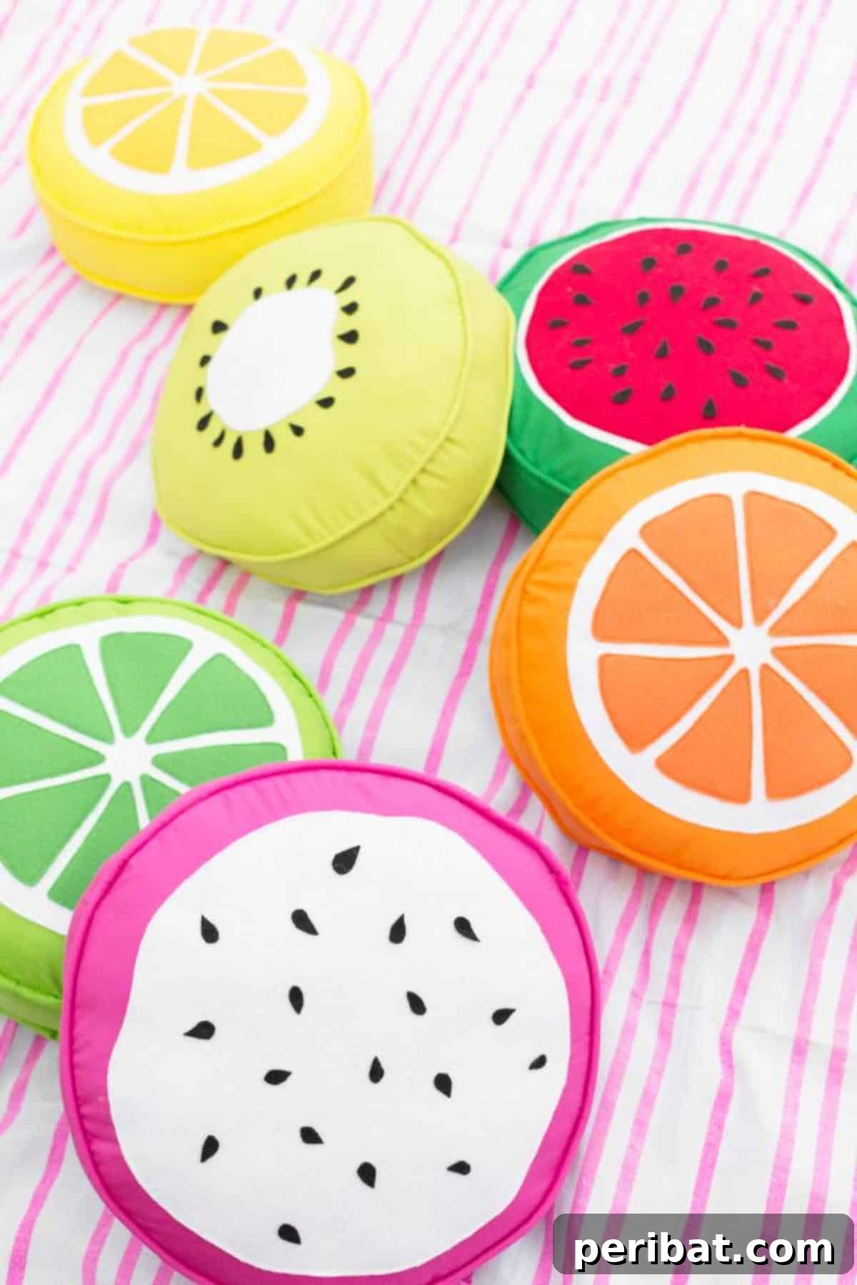 DIY Fruit Slice Pillows