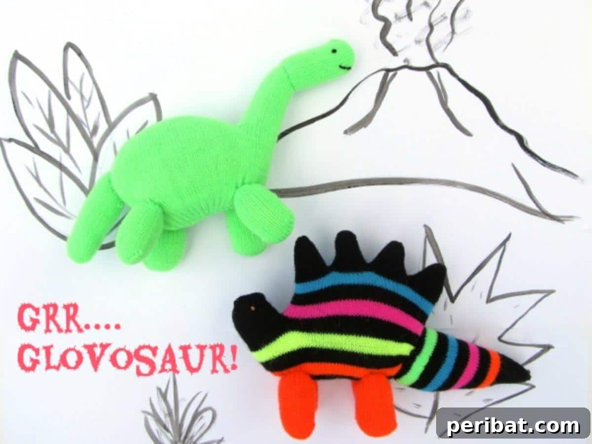 Upcycled Glovosaurses