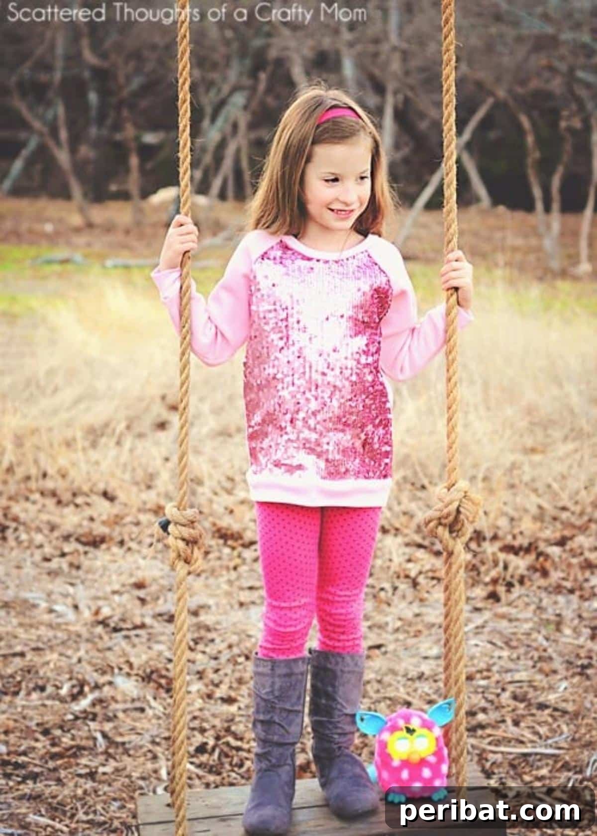 Sequined Raglan Tunic Top