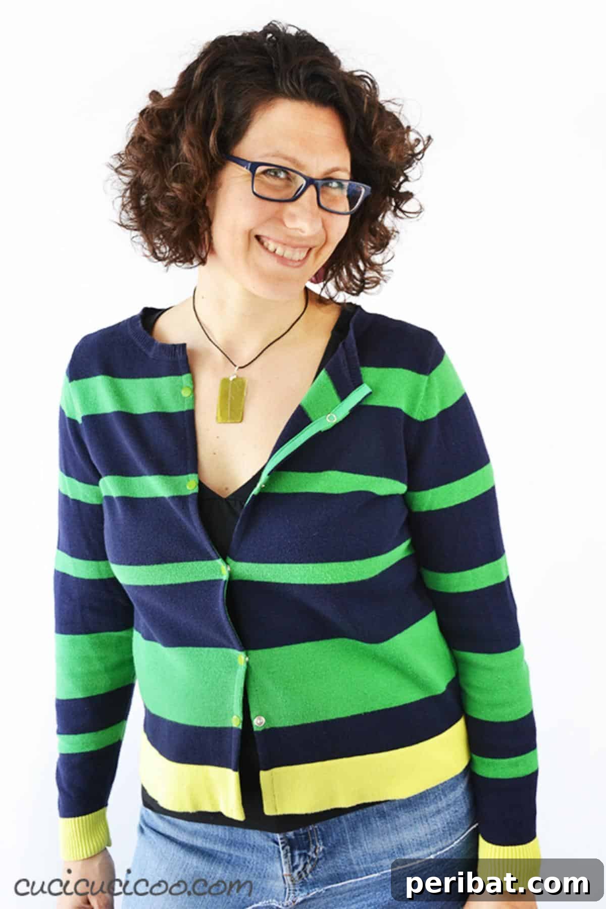 DIY Sweater Into a Cardigan