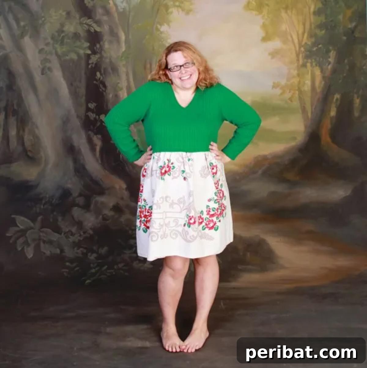 Easy DIY Upcycled Tablecloth Sweater Dress