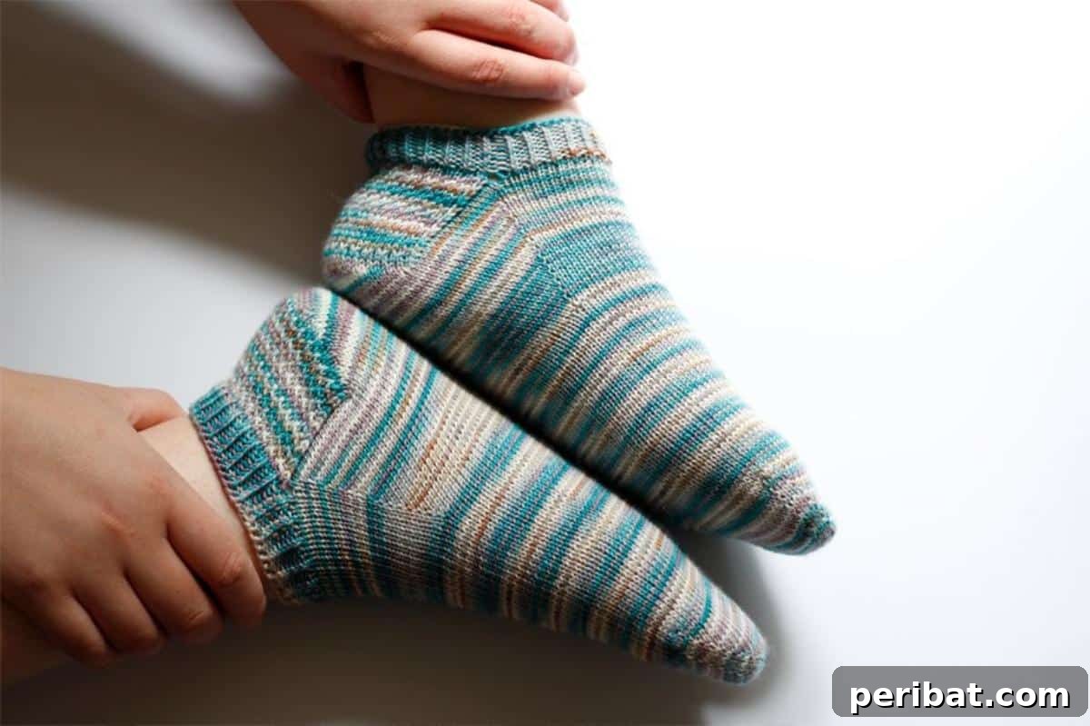 38 Cozy Sock Knitting Patterns 6 Relaxing Day Off Socks in a calming neutral shade.