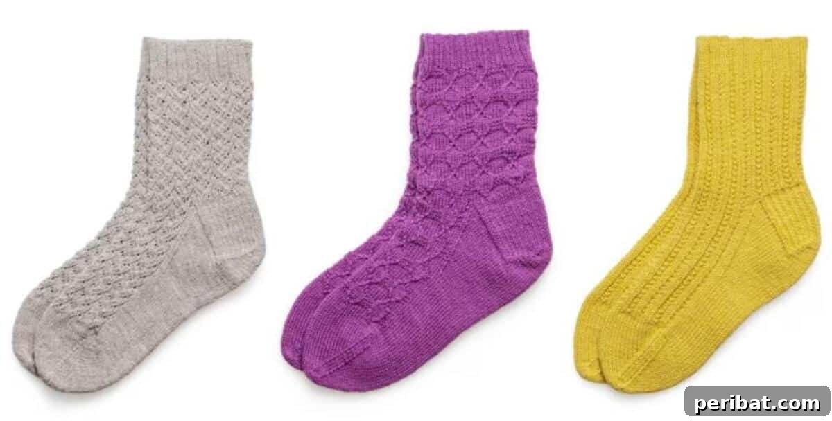 38 Cozy Sock Knitting Patterns 8 Simple yet stylish Knitted Socks for Beginners, showcasing a classic design.