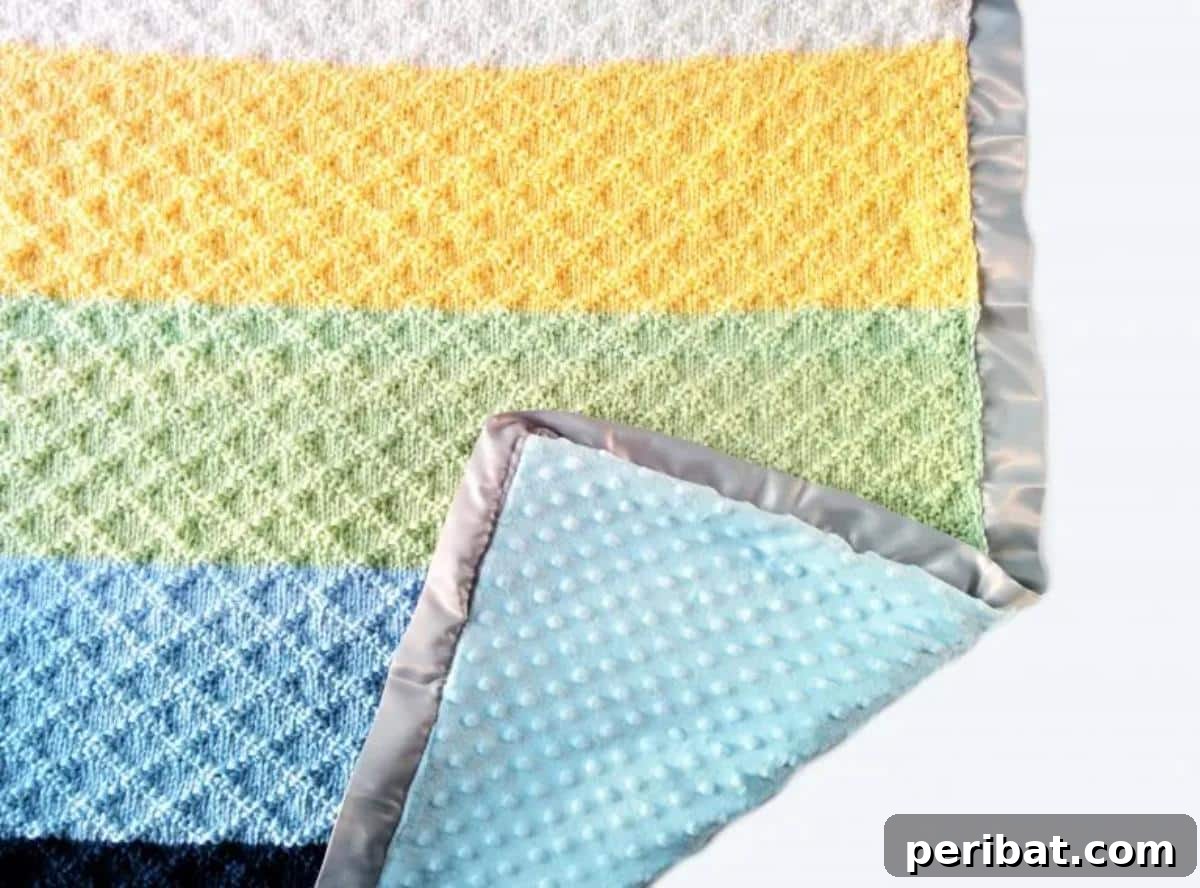 38 Adorable Baby Blanket Knitting Patterns 23 Dina Baby Blanket - a charming, easy-to-knit blanket with a lovely textured pattern.