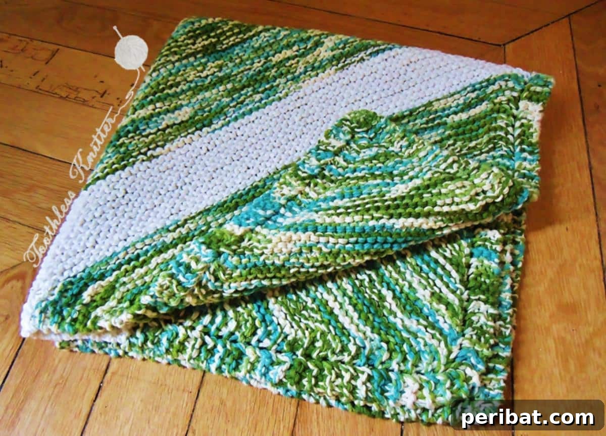 38 Adorable Baby Blanket Knitting Patterns 25 Baby Blanket for the Little One - a simple, comforting knitted blanket in a gentle green.