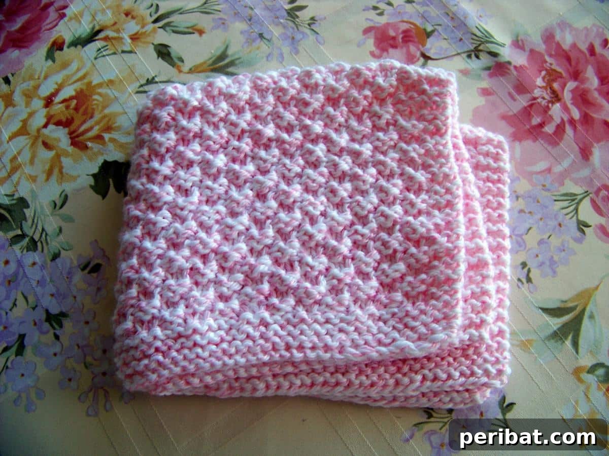 38 Adorable Baby Blanket Knitting Patterns 6 Box Stitch Preemie Baby Blanket - a small, comforting blanket with a distinct box stitch texture.