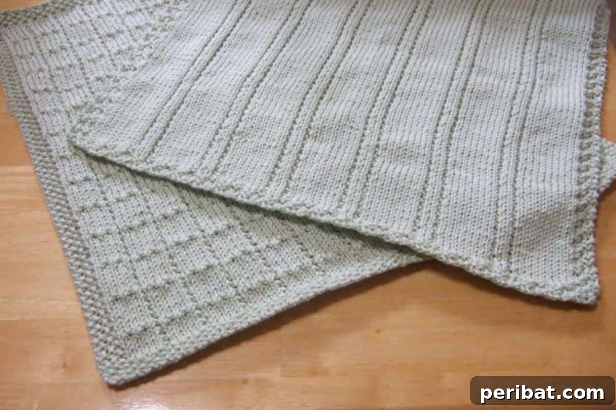 38 Adorable Baby Blanket Knitting Patterns 7 Simple Lines Baby Blankets - a minimalist design featuring clean lines and a subtle texture.