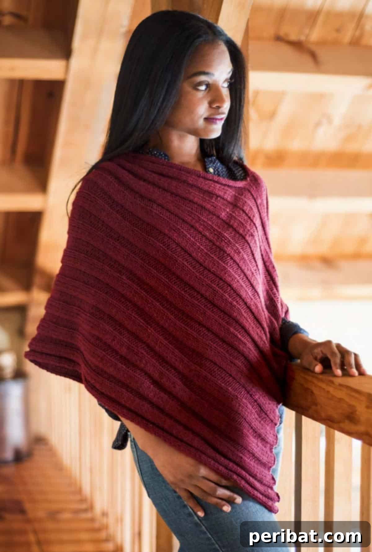 29 Stylish Poncho Knitting Patterns 11 Olive Poncho