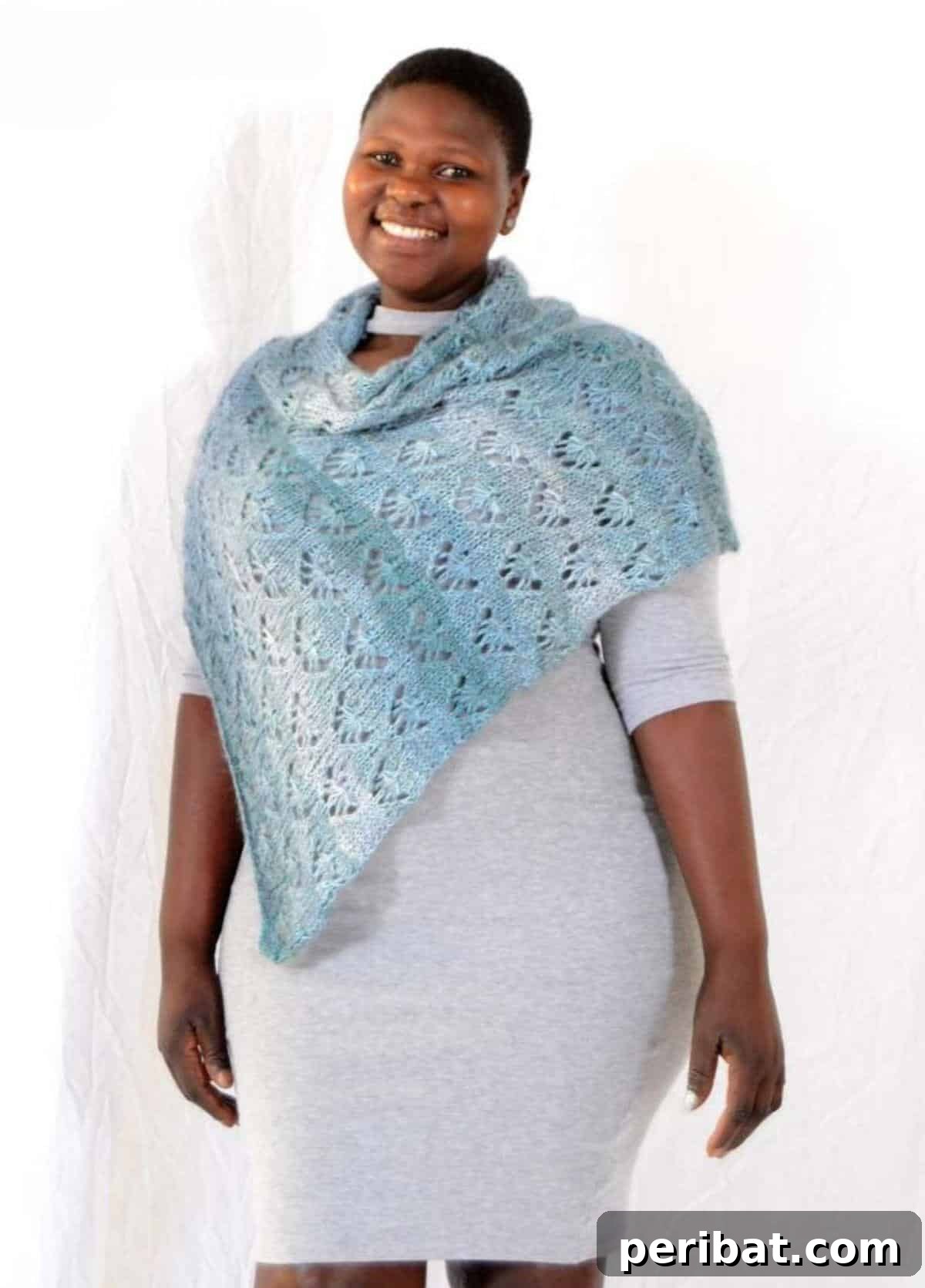 29 Stylish Poncho Knitting Patterns 26 Fan Leafed Poncho