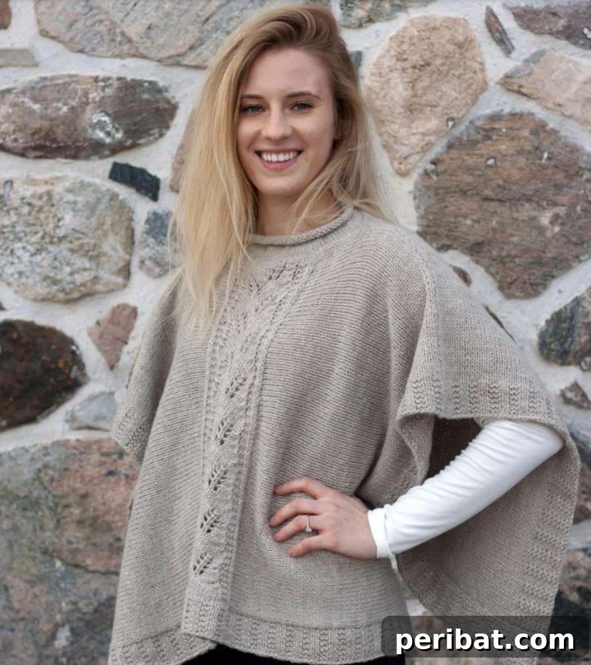 29 Stylish Poncho Knitting Patterns 27 Bringing in the Wheat Poncho