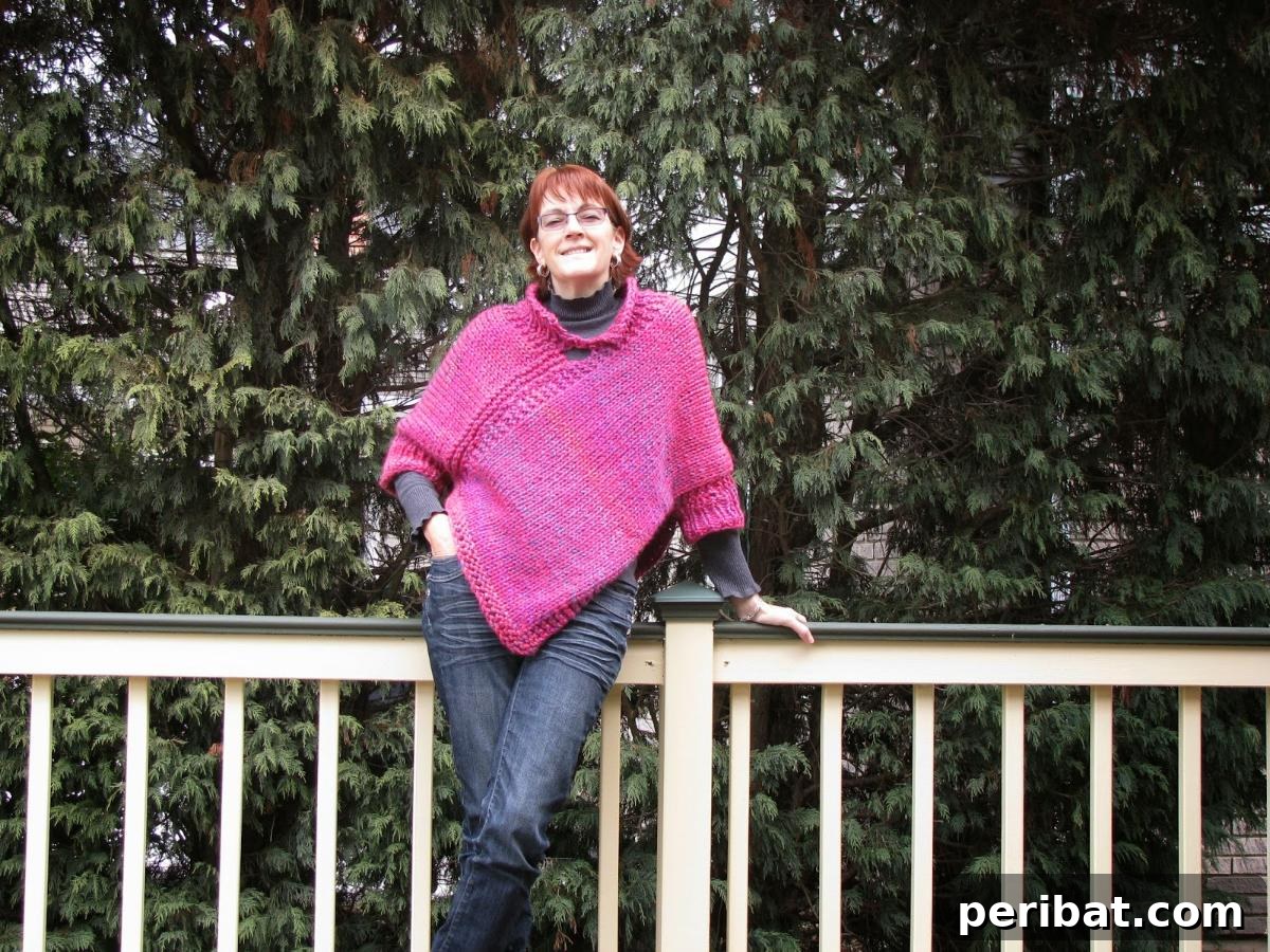 29 Stylish Poncho Knitting Patterns 7 Hi-Lo Poncho