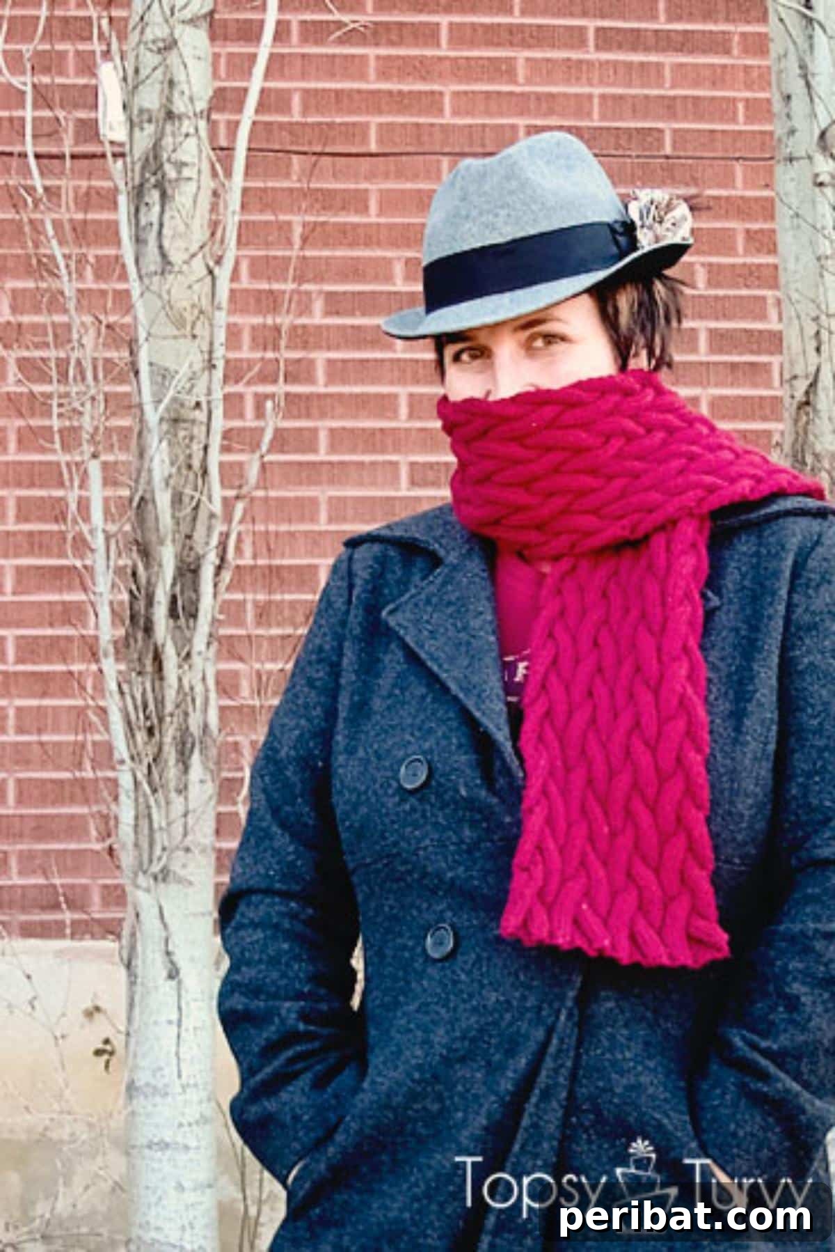 25 Inspiring Cable Knit Scarf Designs 19 Simple Knit Cable Scarf