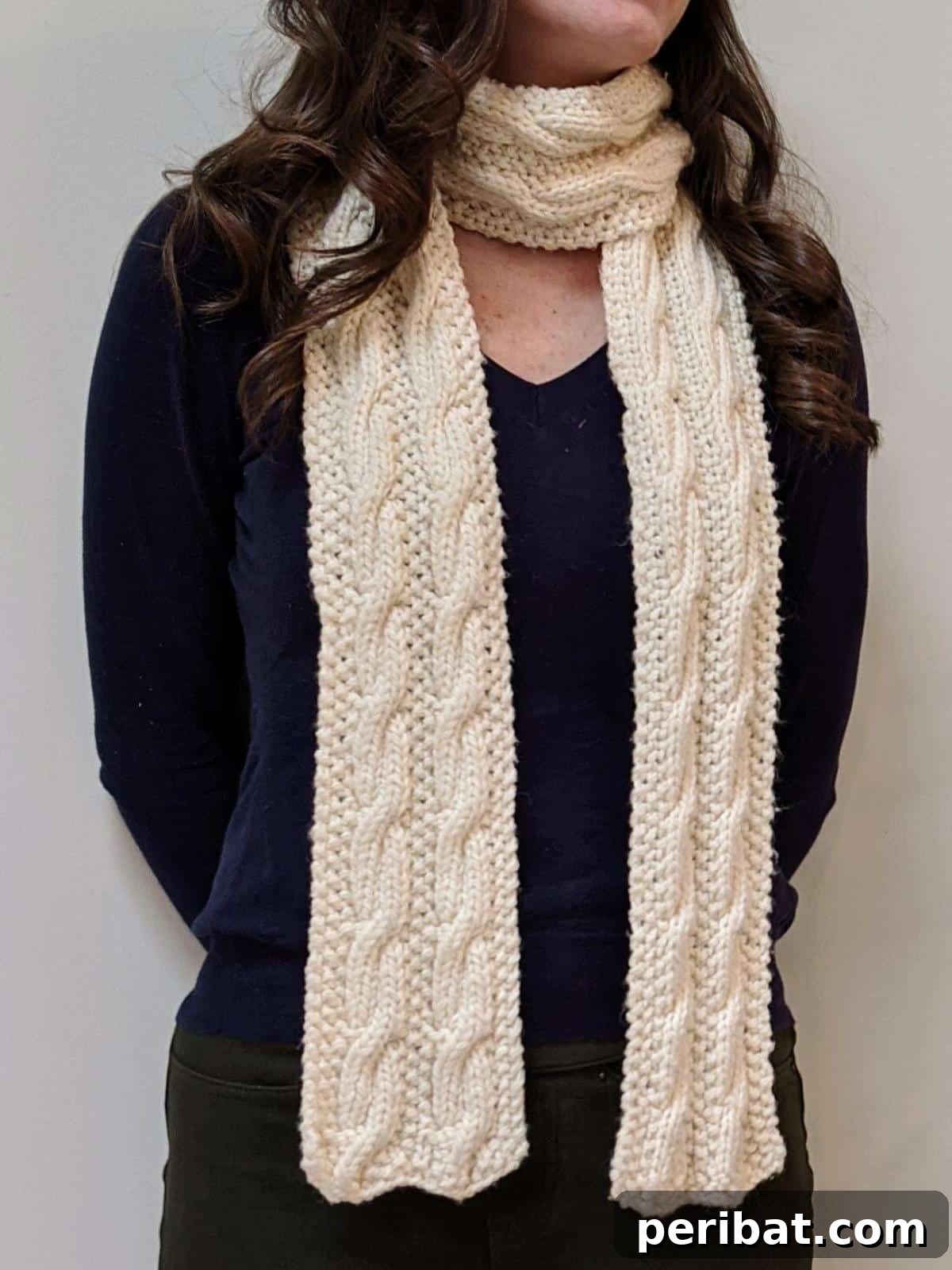 25 Inspiring Cable Knit Scarf Designs 9 Easy Reversible Cable Scarf