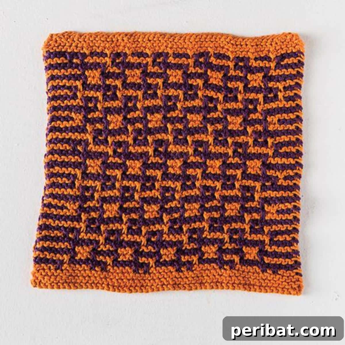 Unlocking Color: 30 Mosaic Knitting Inspirations 14 Mosaic Dishcloth