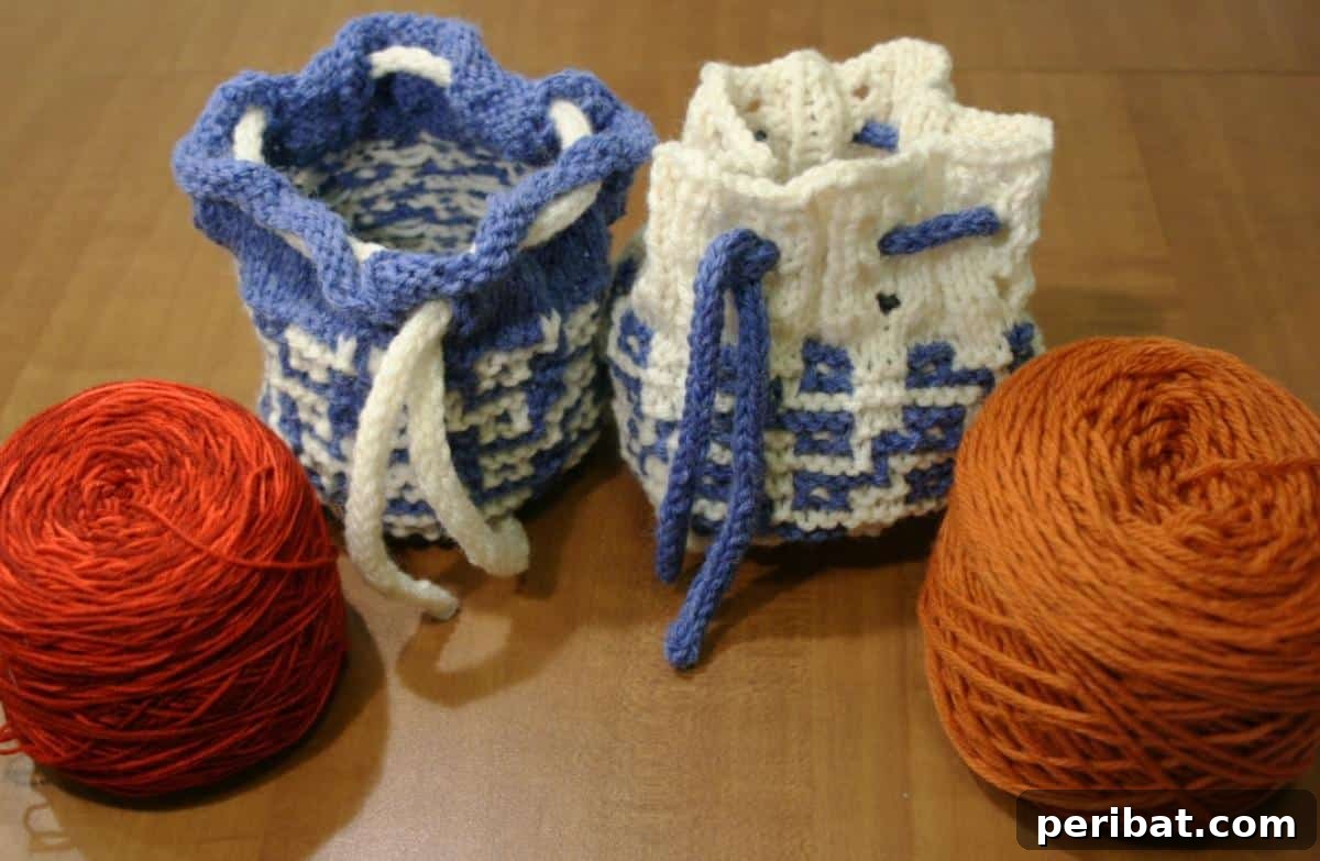 Unlocking Color: 30 Mosaic Knitting Inspirations 17 Two-Color Mosaic Cake Cozies