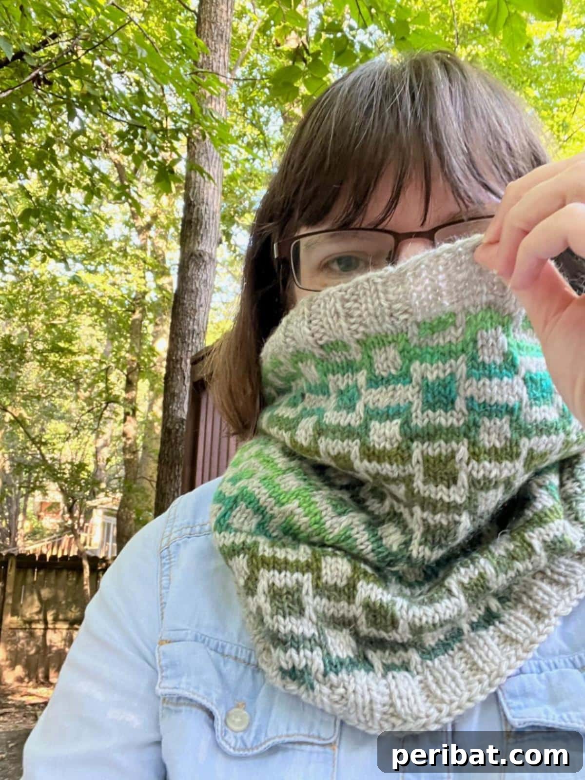 Unlocking Color: 30 Mosaic Knitting Inspirations 23 Easy Mosaic Cowl