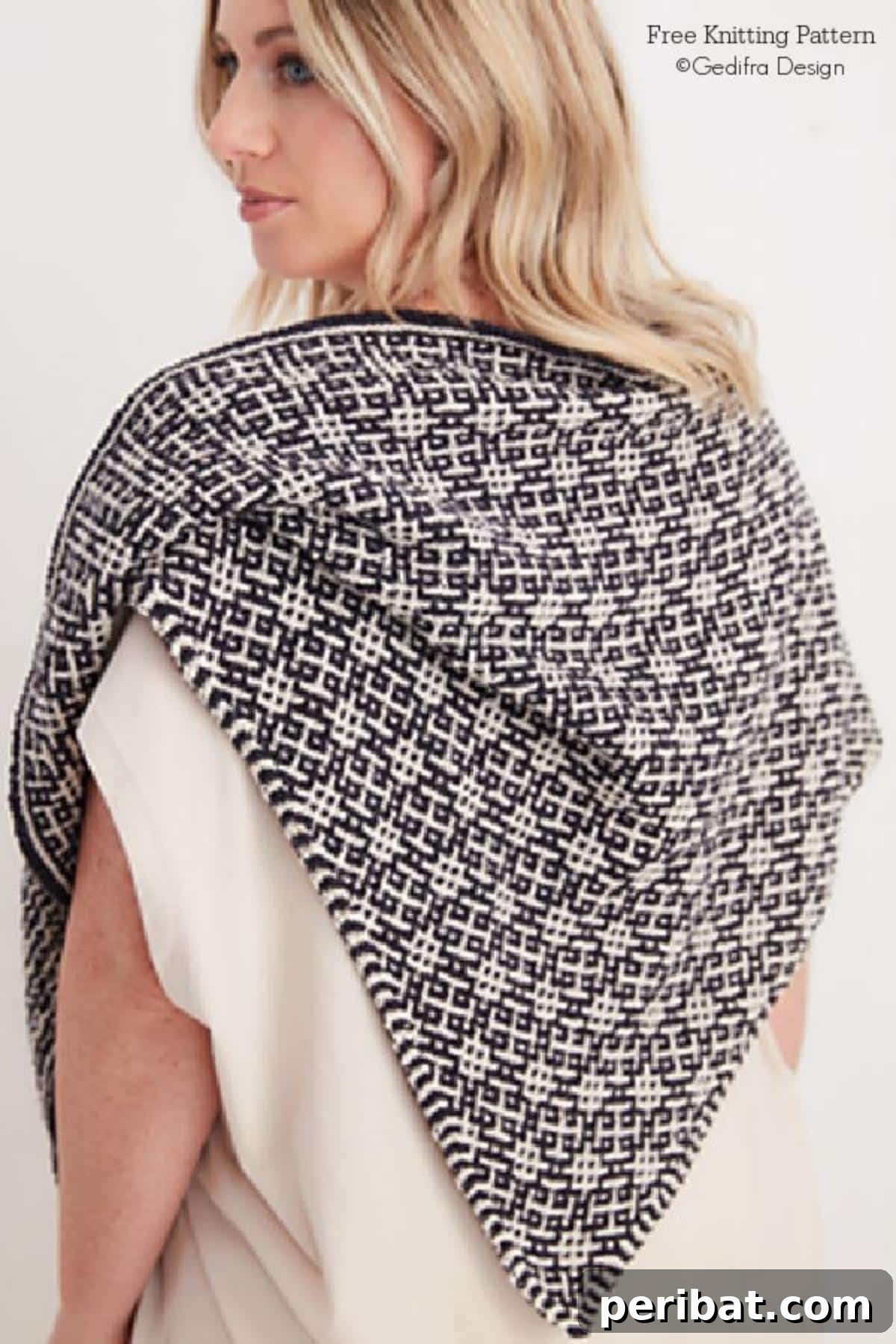 Unlocking Color: 30 Mosaic Knitting Inspirations 25 Chloé Mosaic Shawl