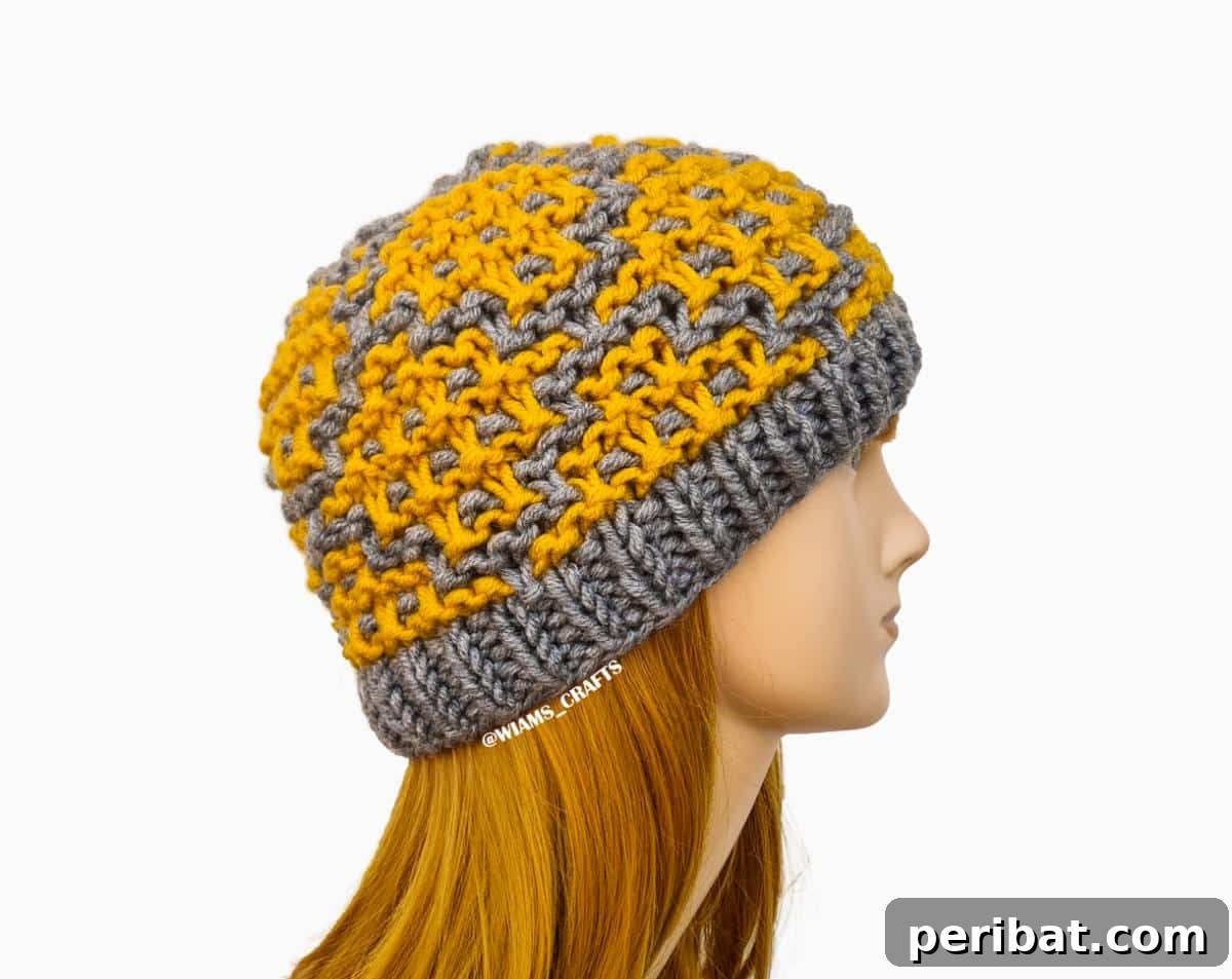 Unlocking Color: 30 Mosaic Knitting Inspirations 8 Mosaic Tiles Hat