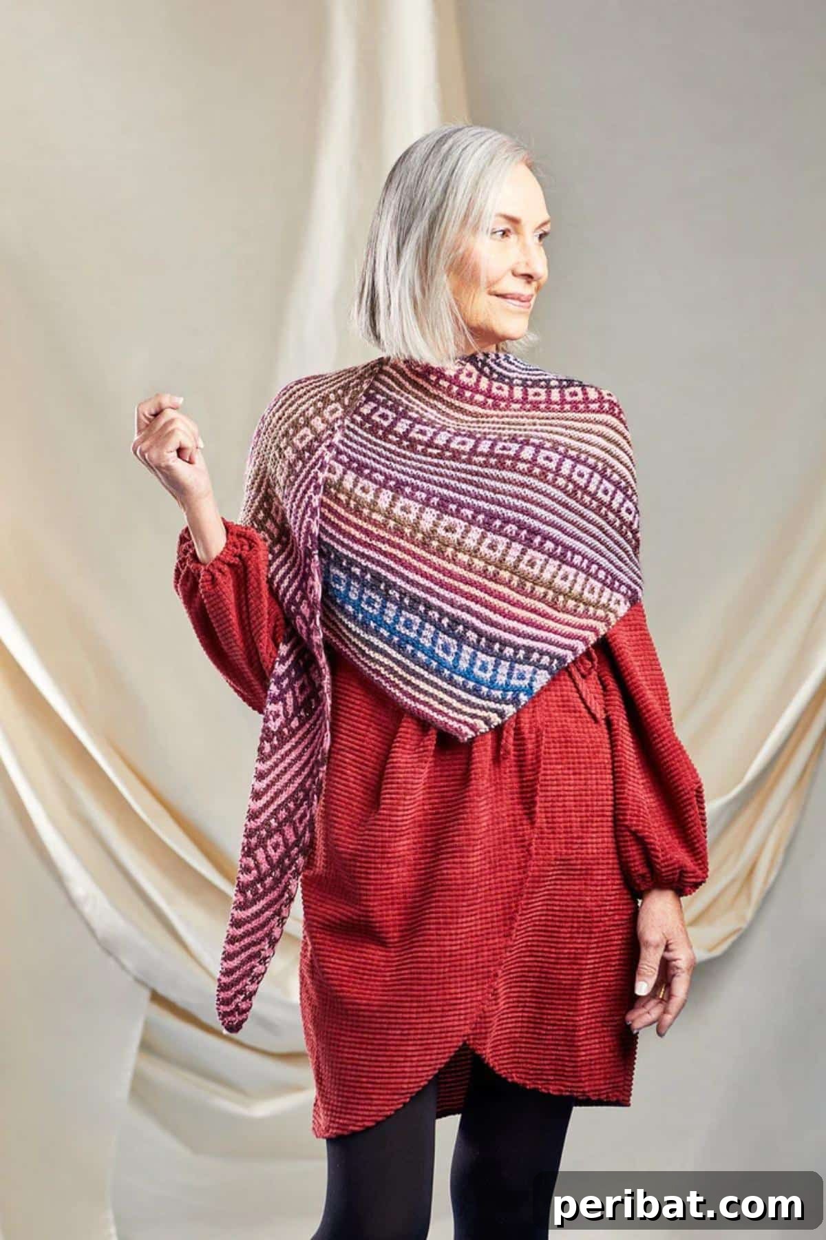 Unlocking Color: 30 Mosaic Knitting Inspirations 10 Turkish Delight Shawl