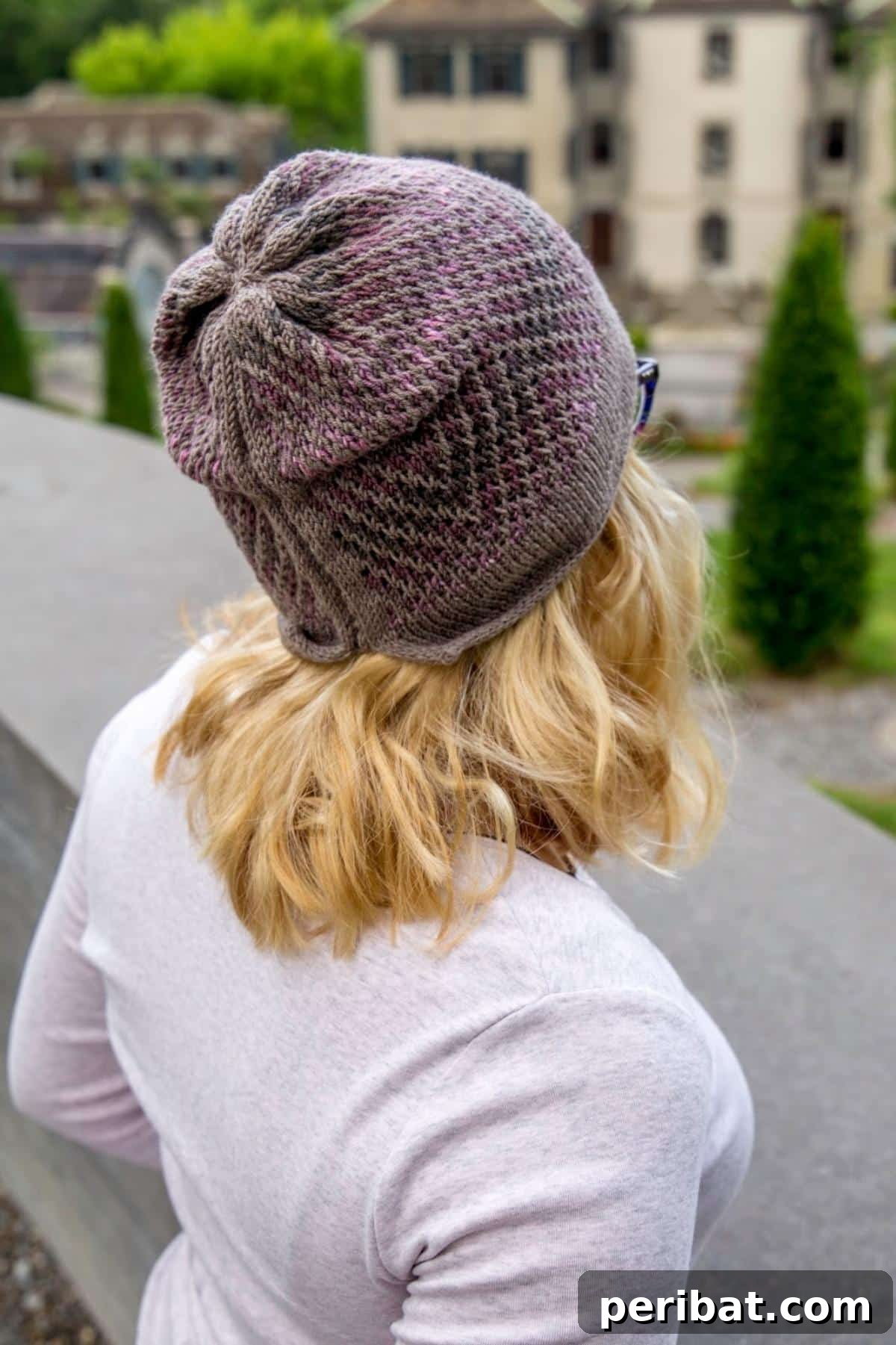 38 Cozy Slouchy Hat Knitting Patterns 13 Stylish Zigzag Slouch Hat knitting pattern, featuring a distinctive zigzag pattern with faux icords and a notched back.