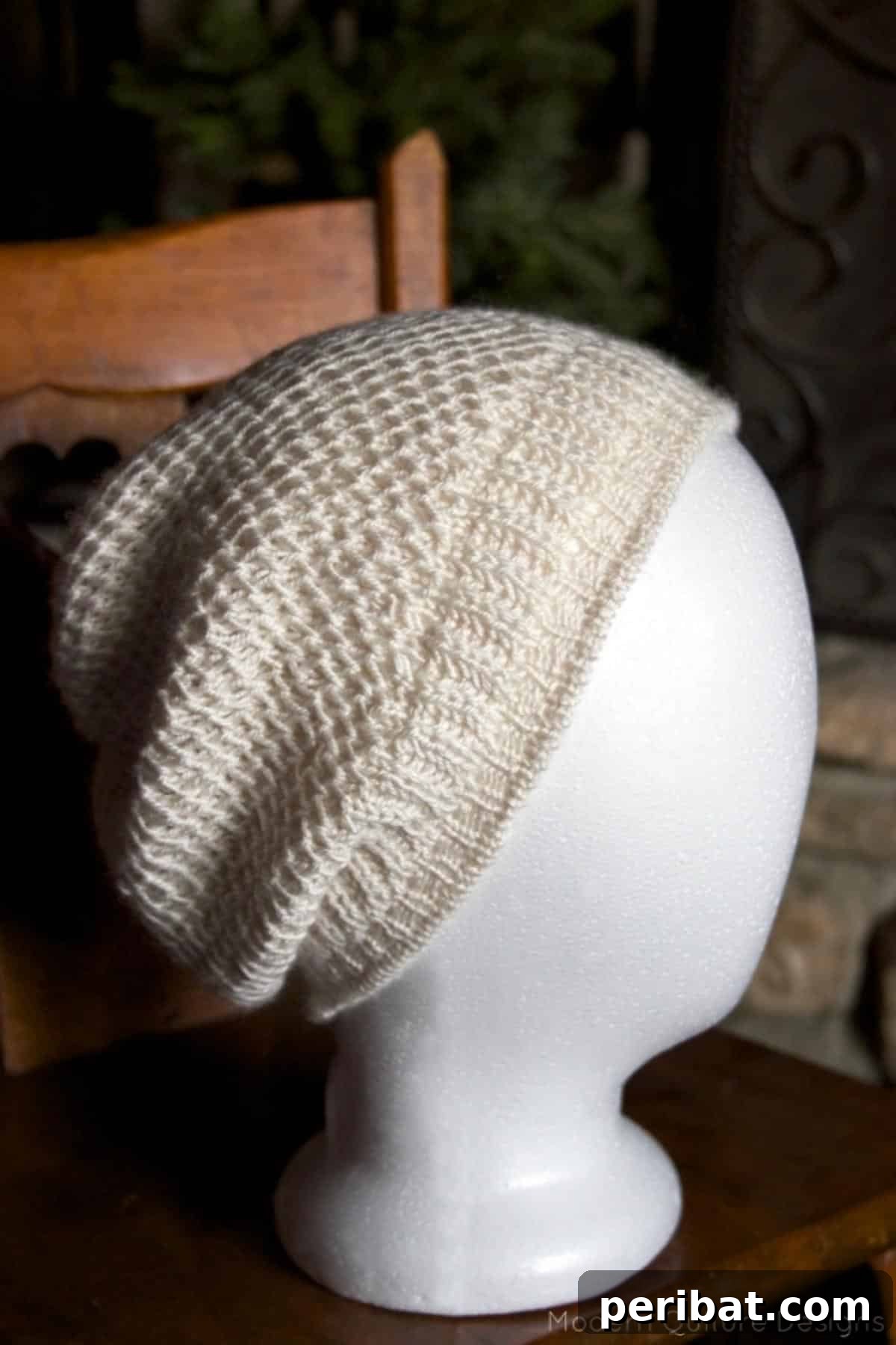 38 Cozy Slouchy Hat Knitting Patterns 18 Sophisticated Honeycomb Brioche Beanie knitting pattern, offering a cozy feel and elegant texture with sport-weight yarn.